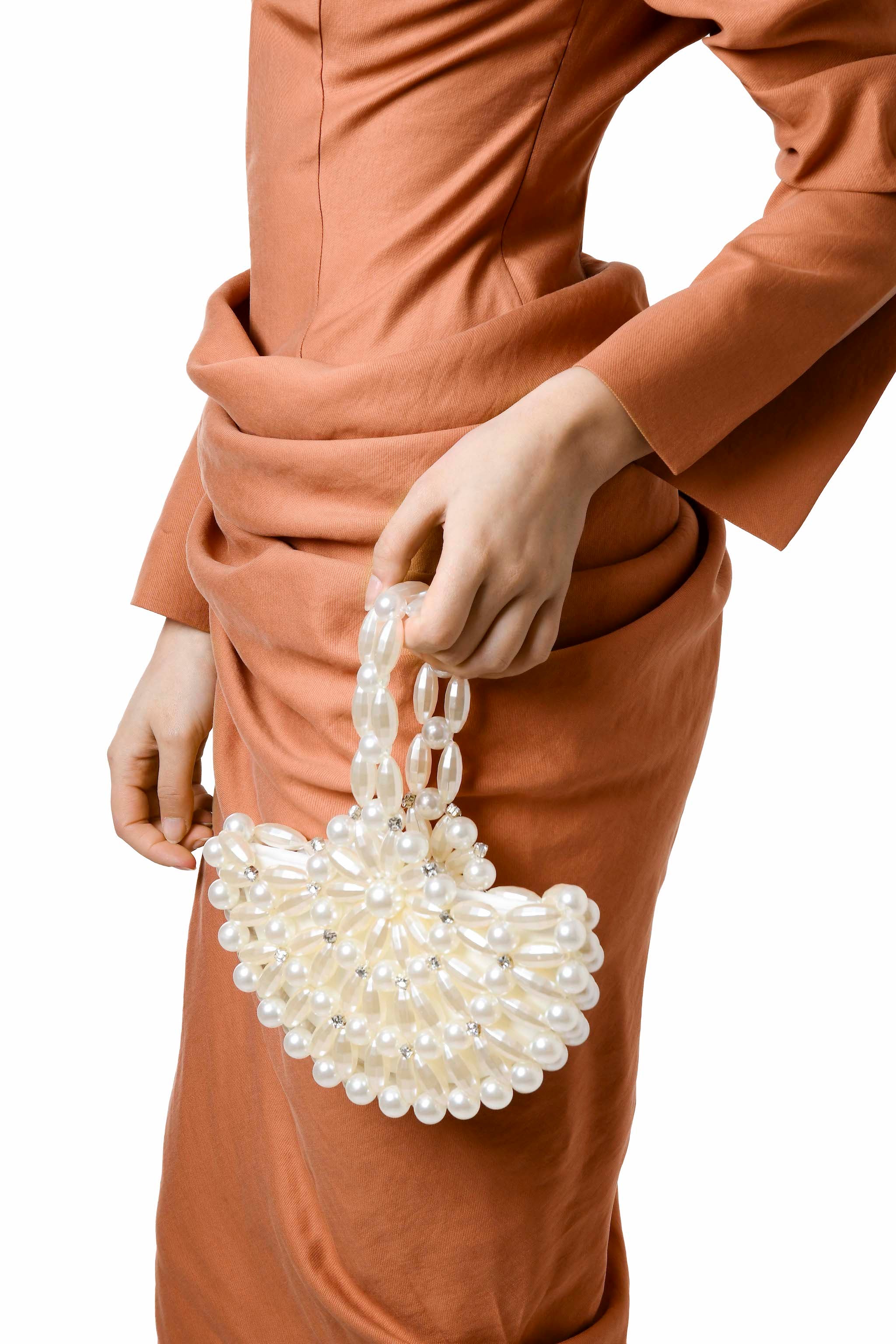 Ivory Medium Selene Clutch