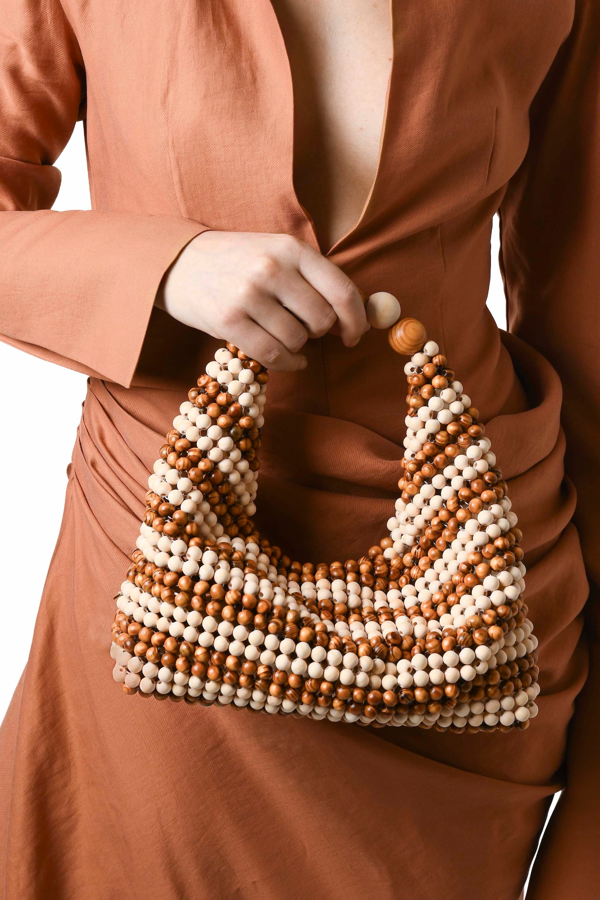Beige & Brown Large Jodie Bag