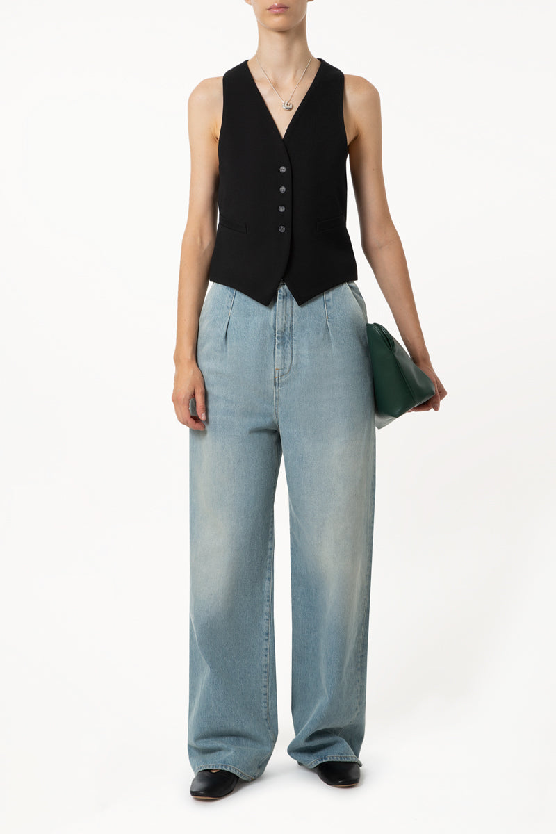 Black Twill Waistcoat