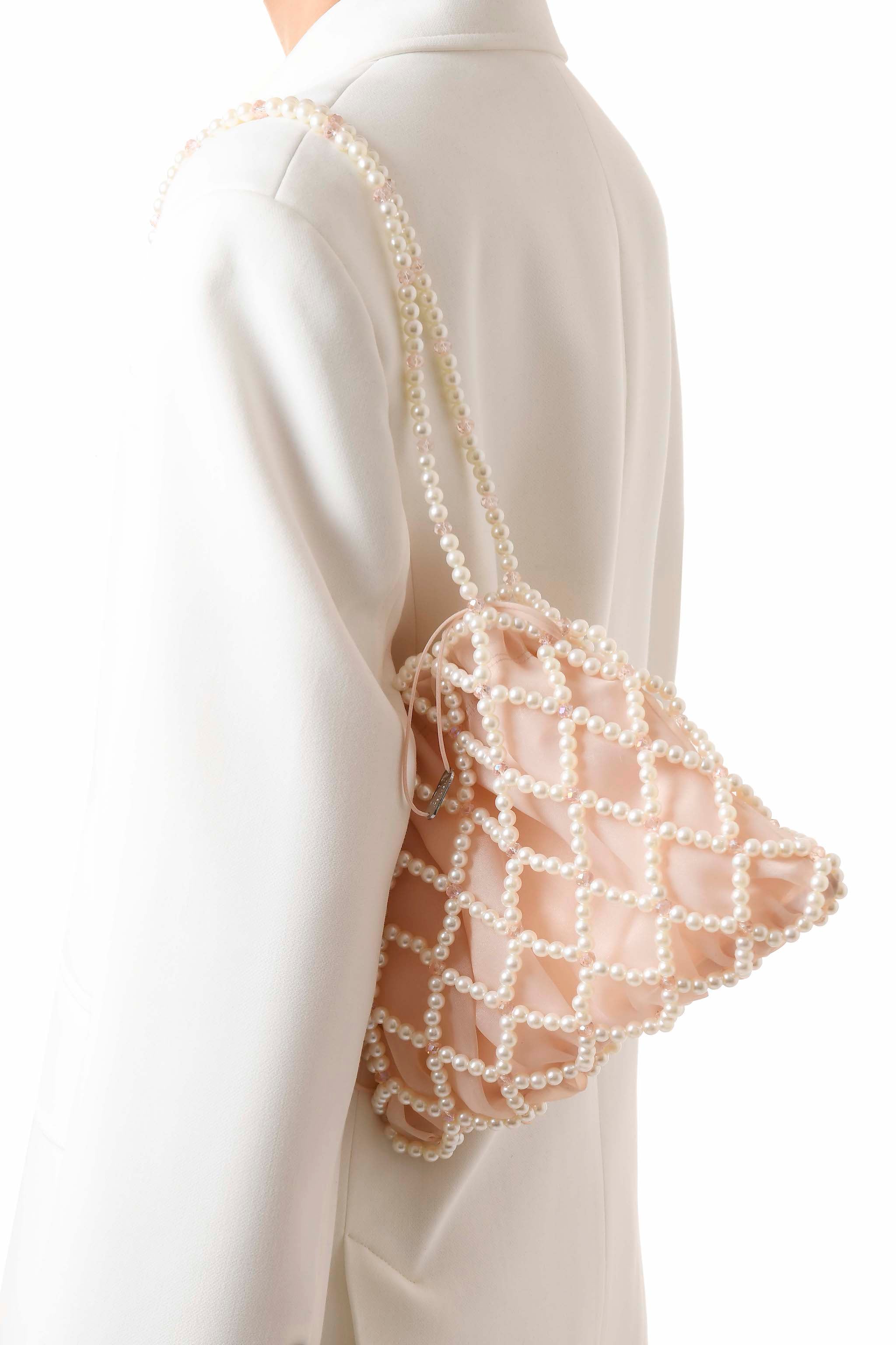 Ivory & Light Peach Belle Shoulder Bag