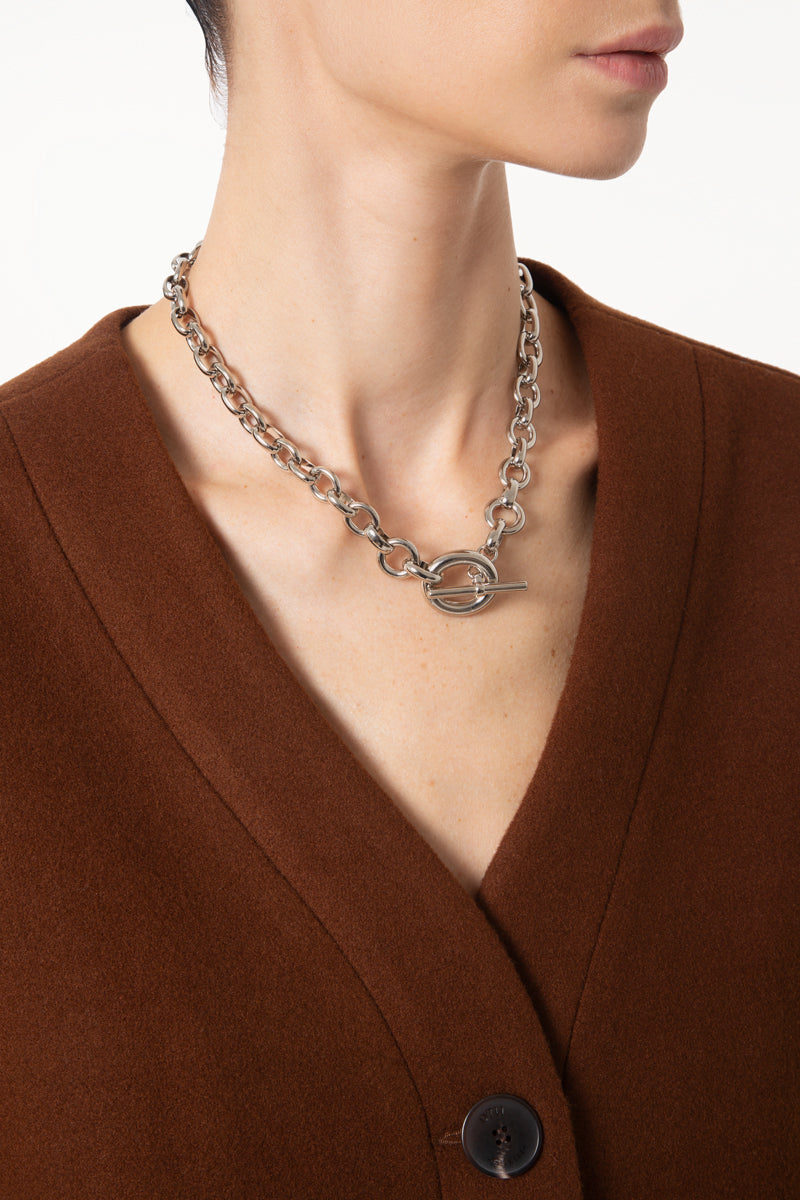 Silver Portrait Necklace