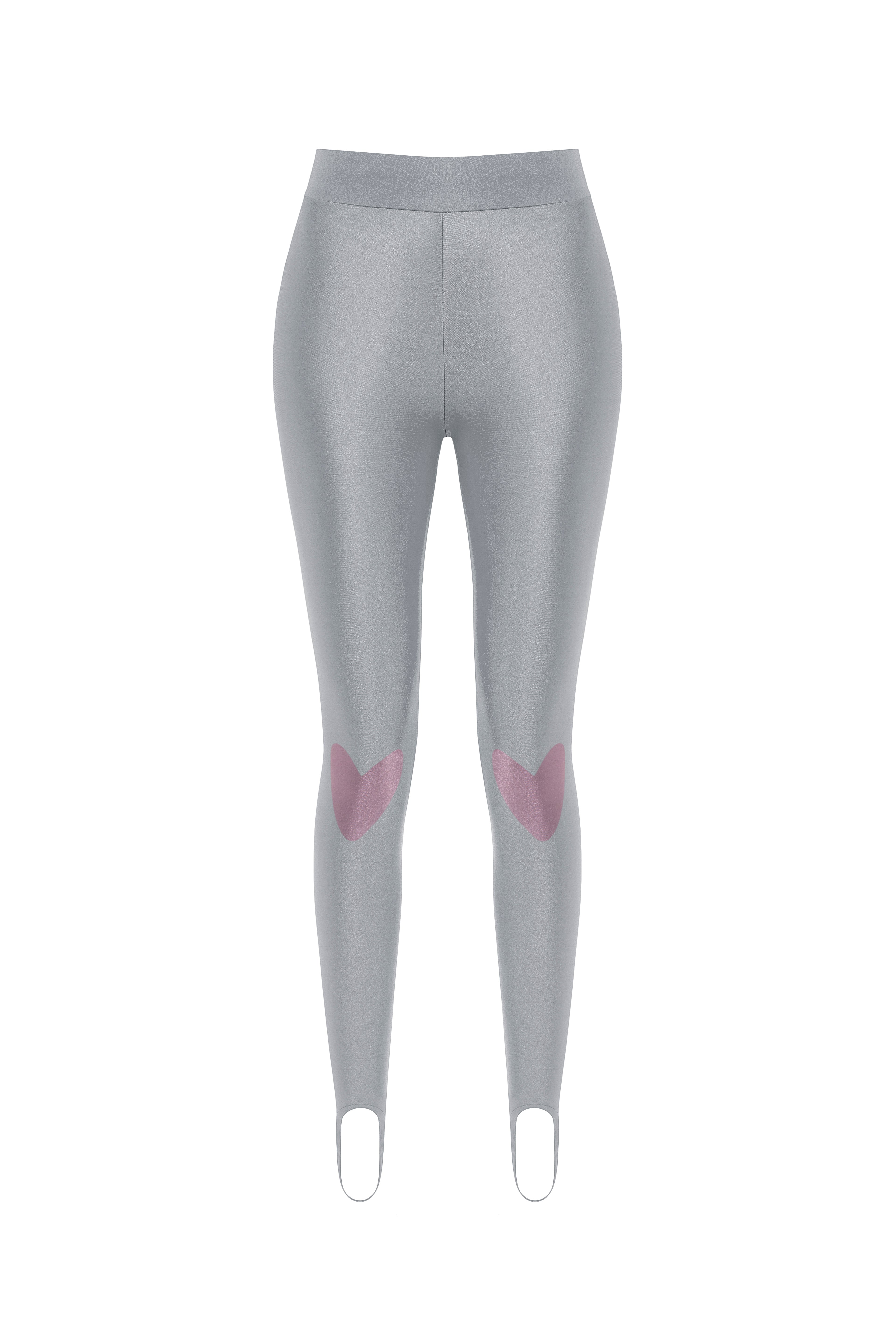 Pink Hearted Stirrup Leggings