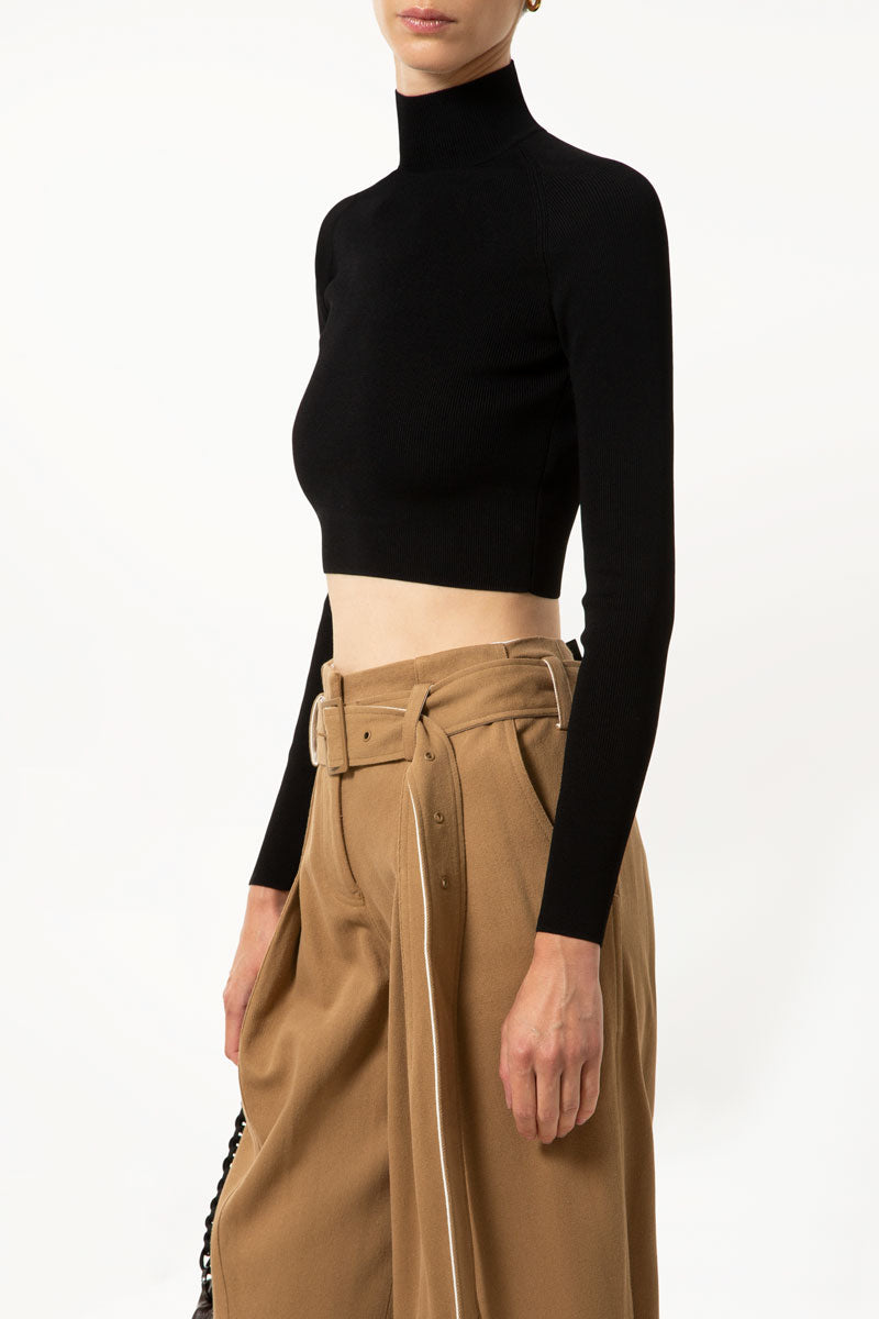 Black Rib Turtleneck