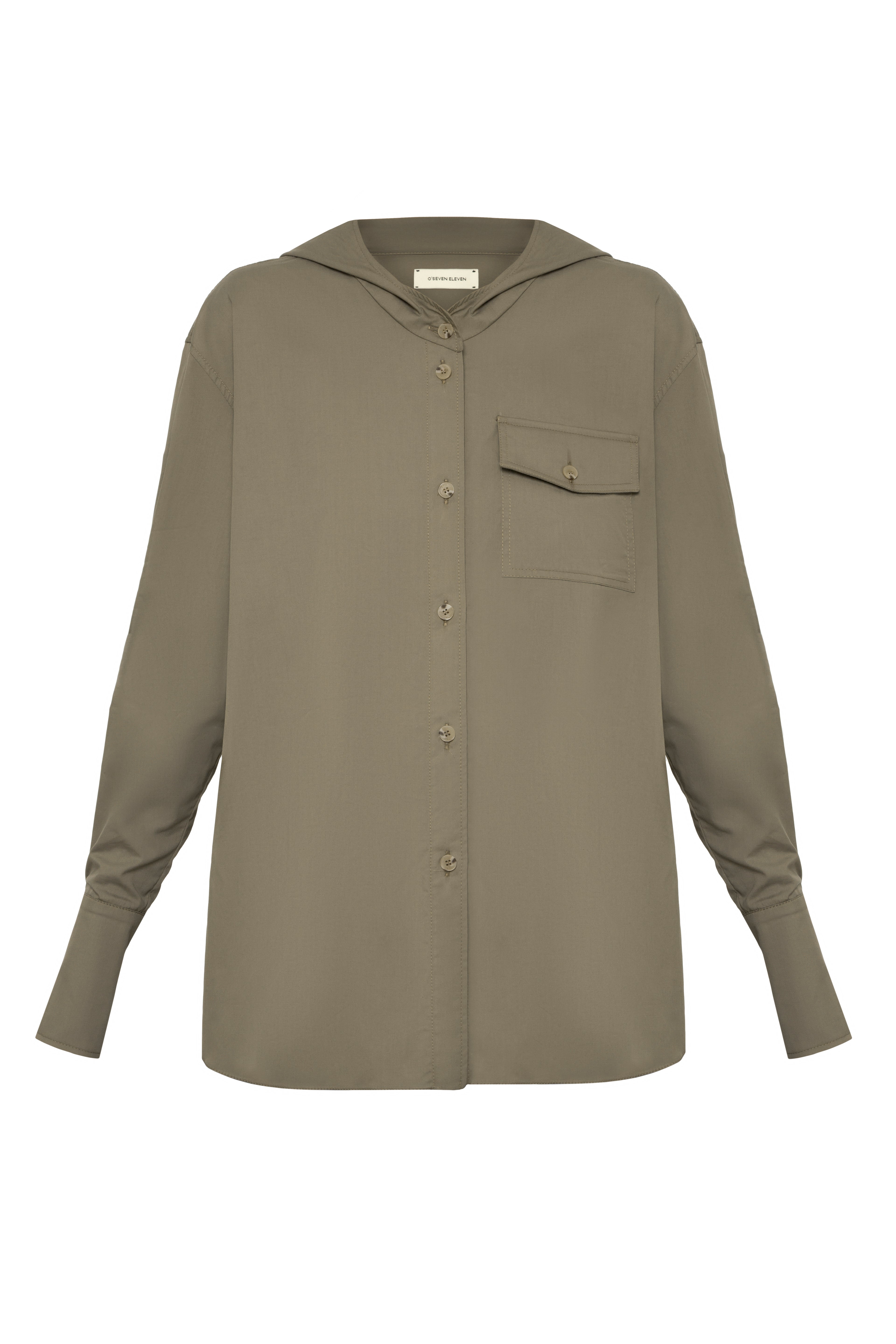 Olive Hooded Shirt