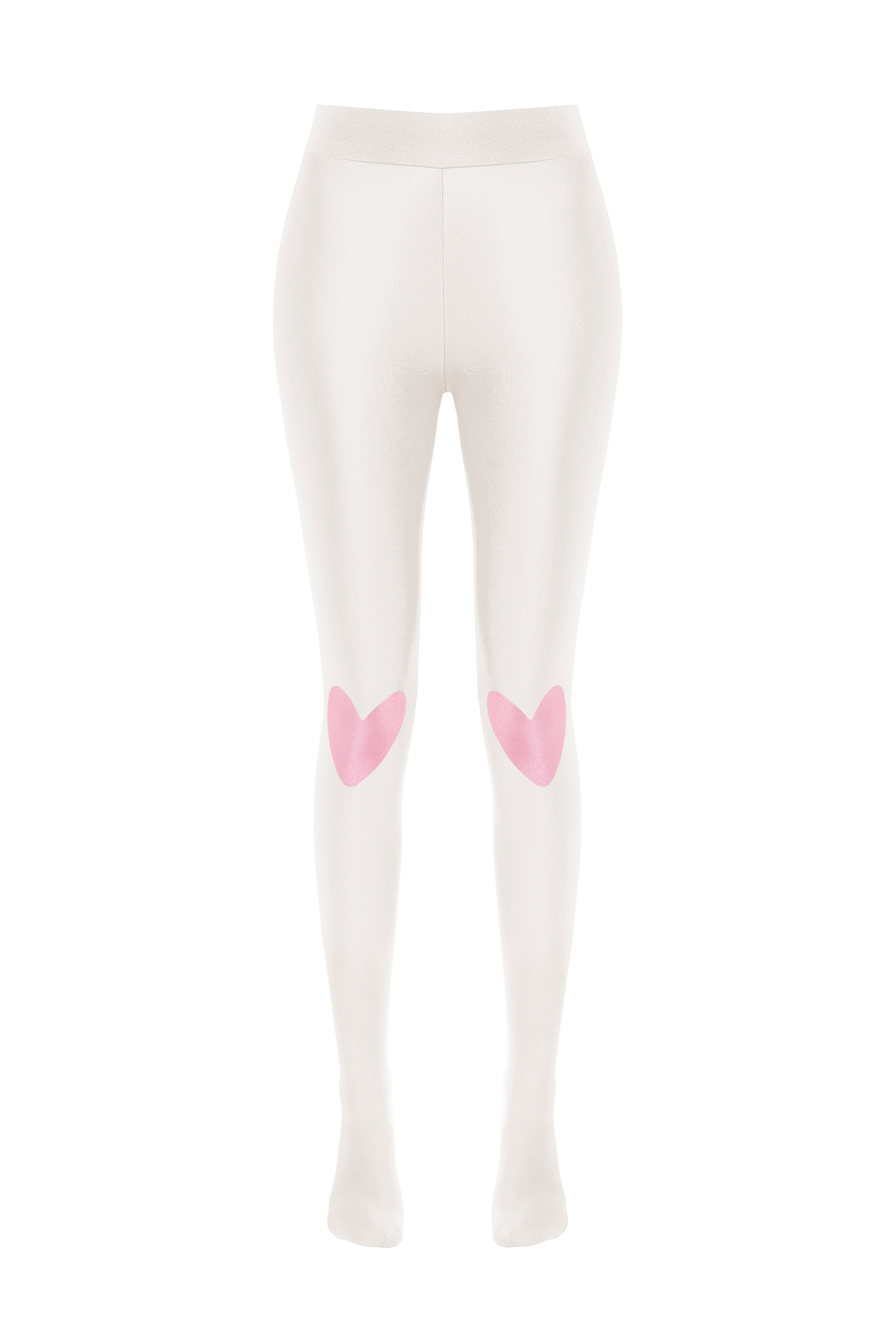 Hearted White Leggings
