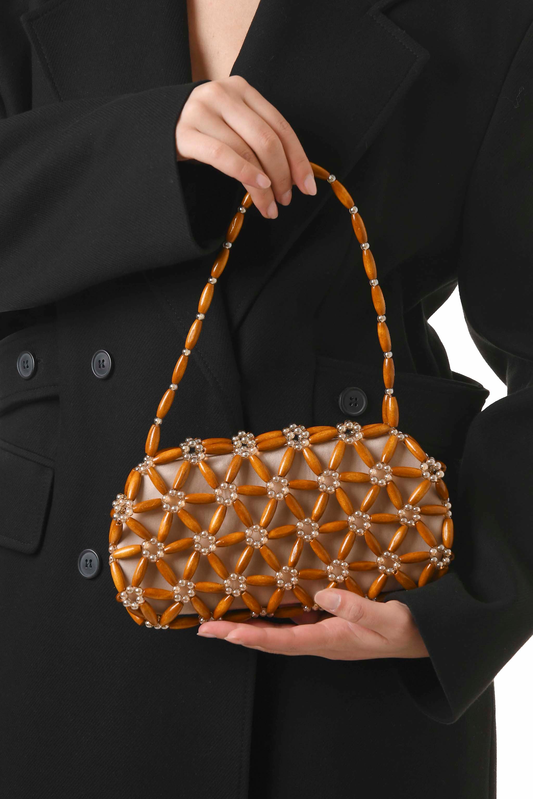 Brown & Champagne Tebea Shoulder Bag