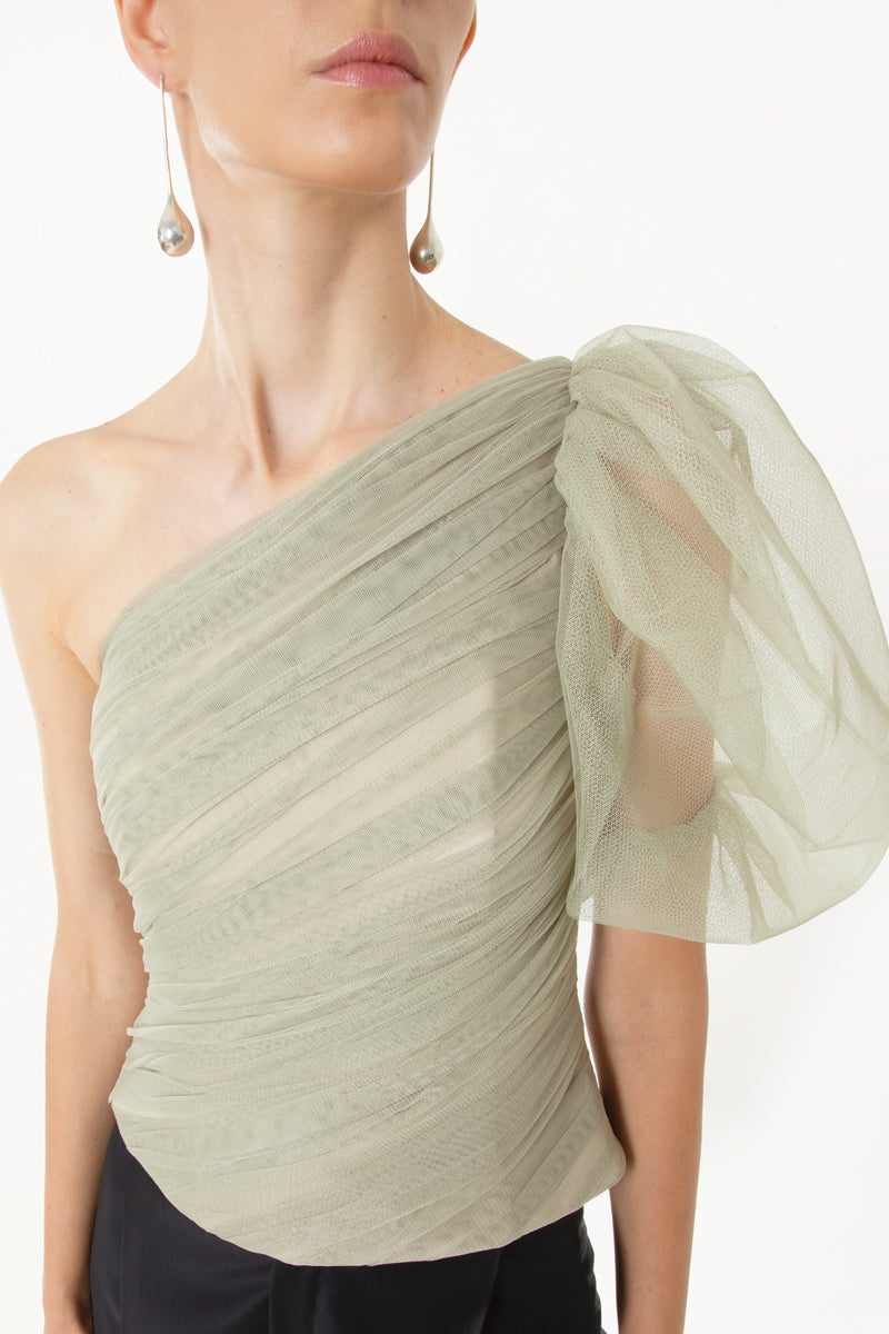 Mint Tulle Blouse