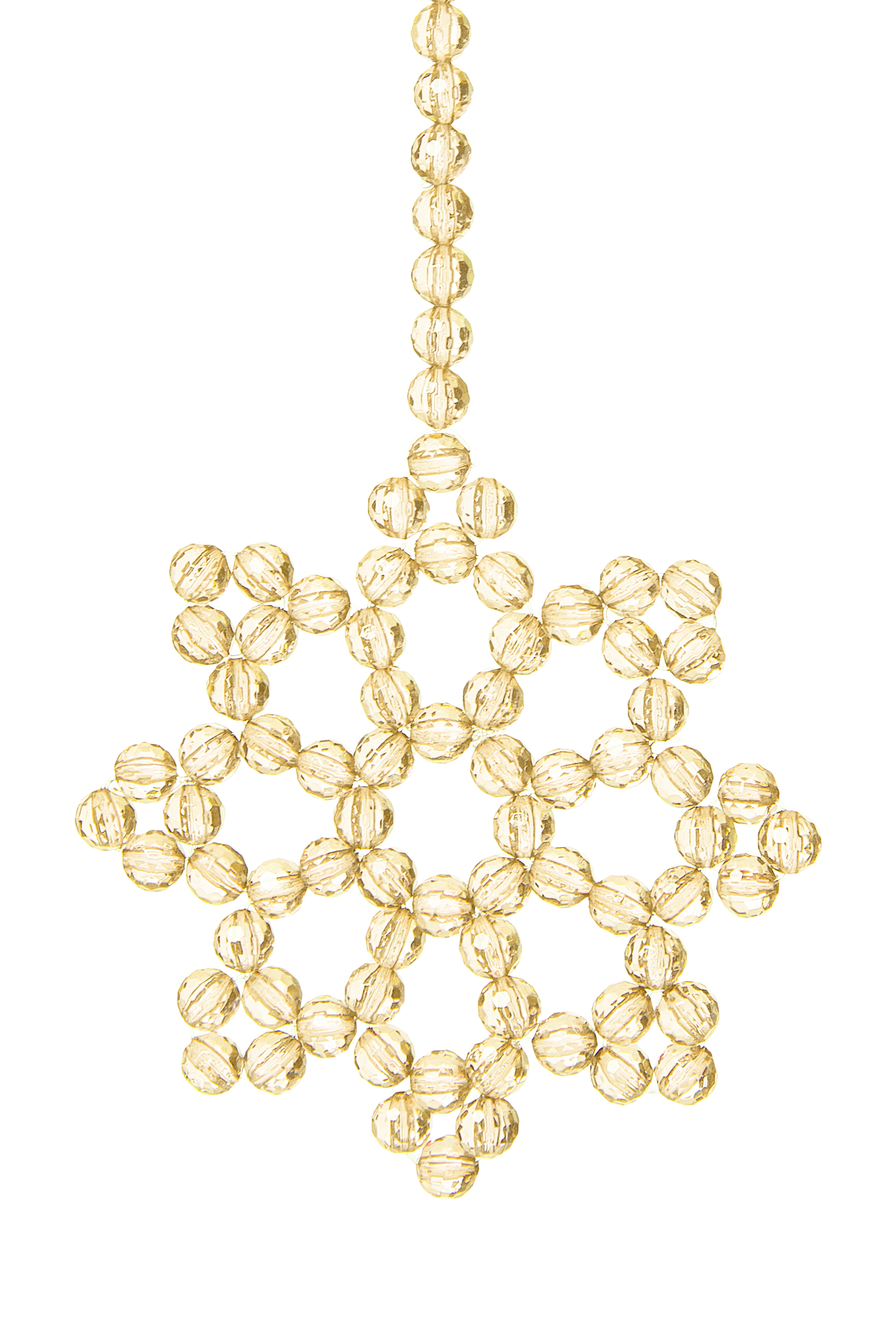 Yellow Snowflake Keychain
