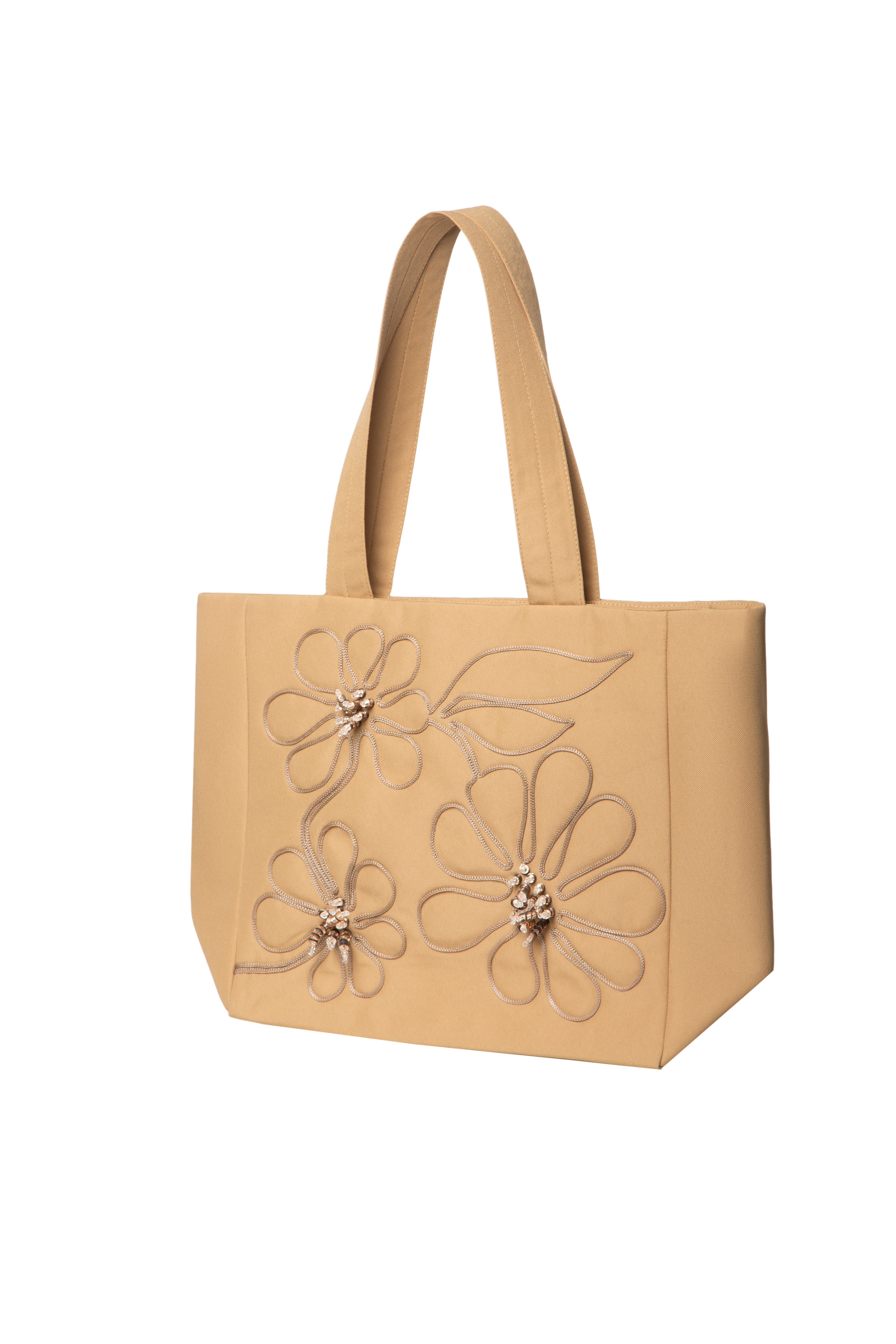 Beige Lila Tote Bag