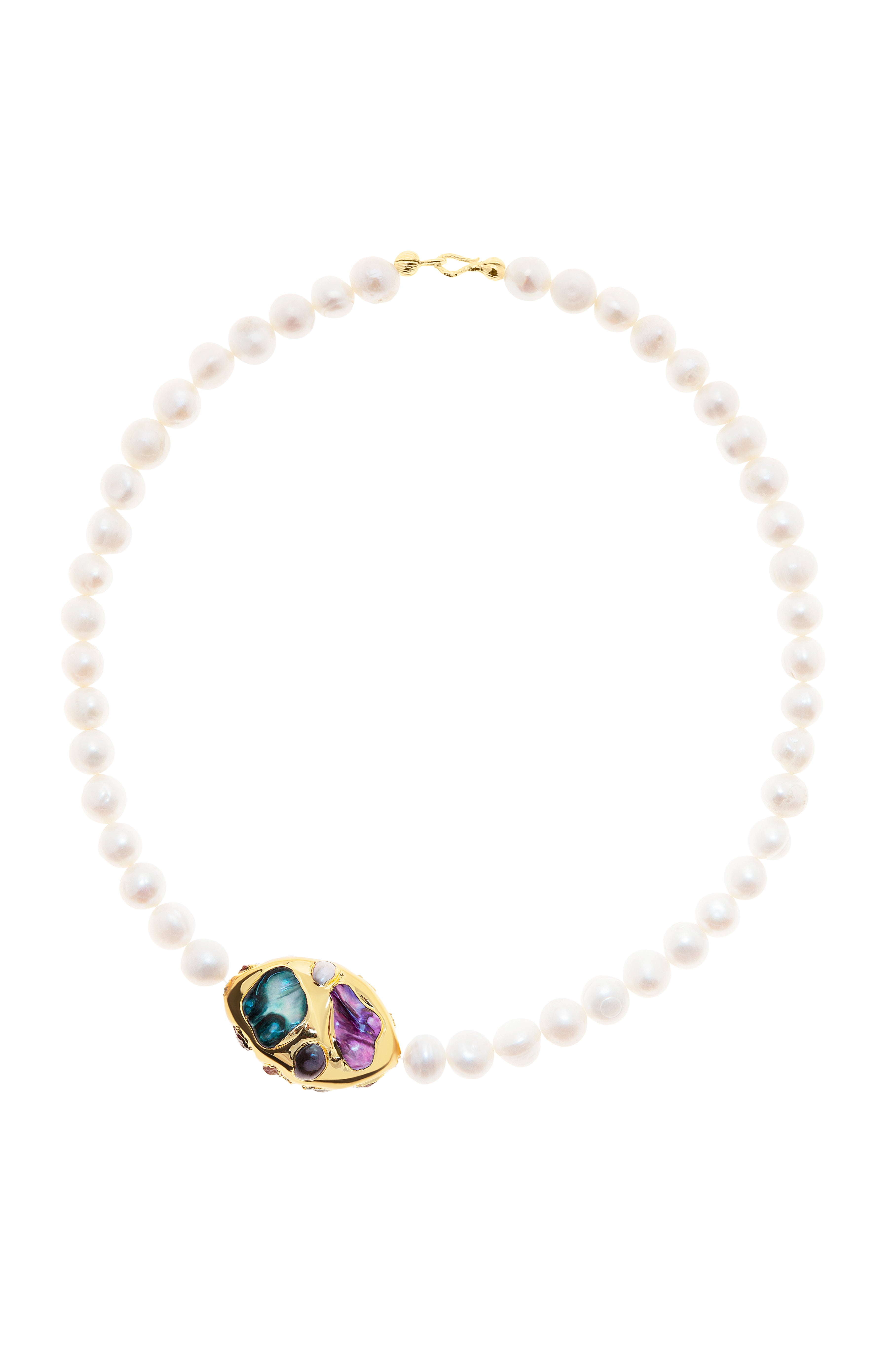 Colored Shell Pearl Necklace