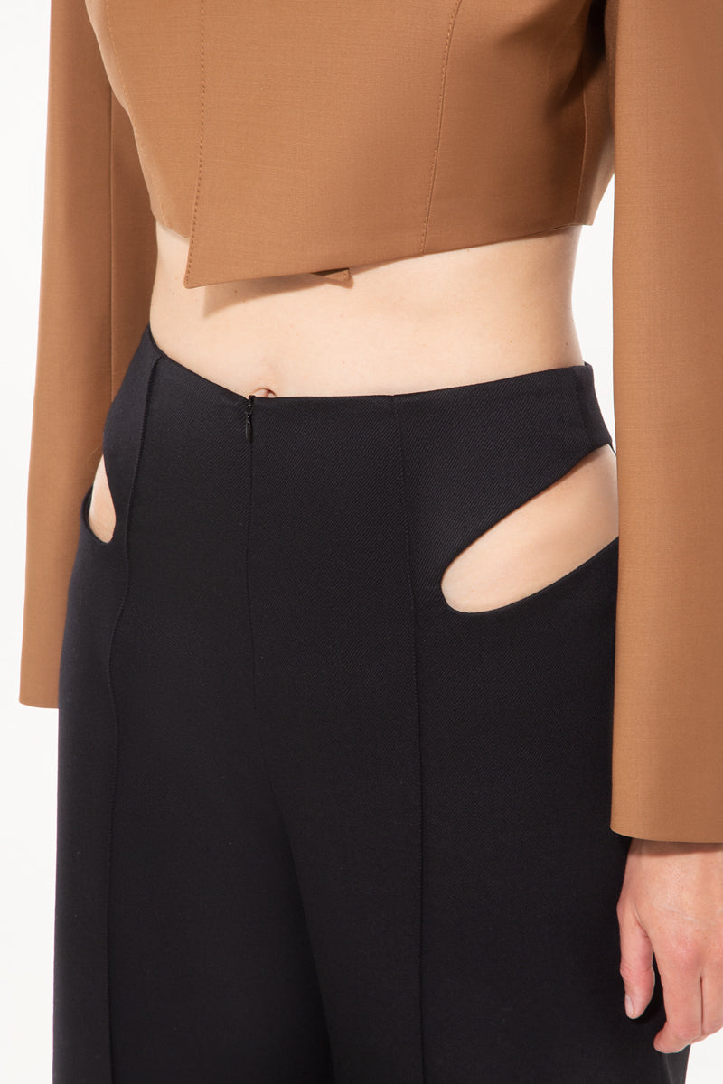 Black Cut Out Pants