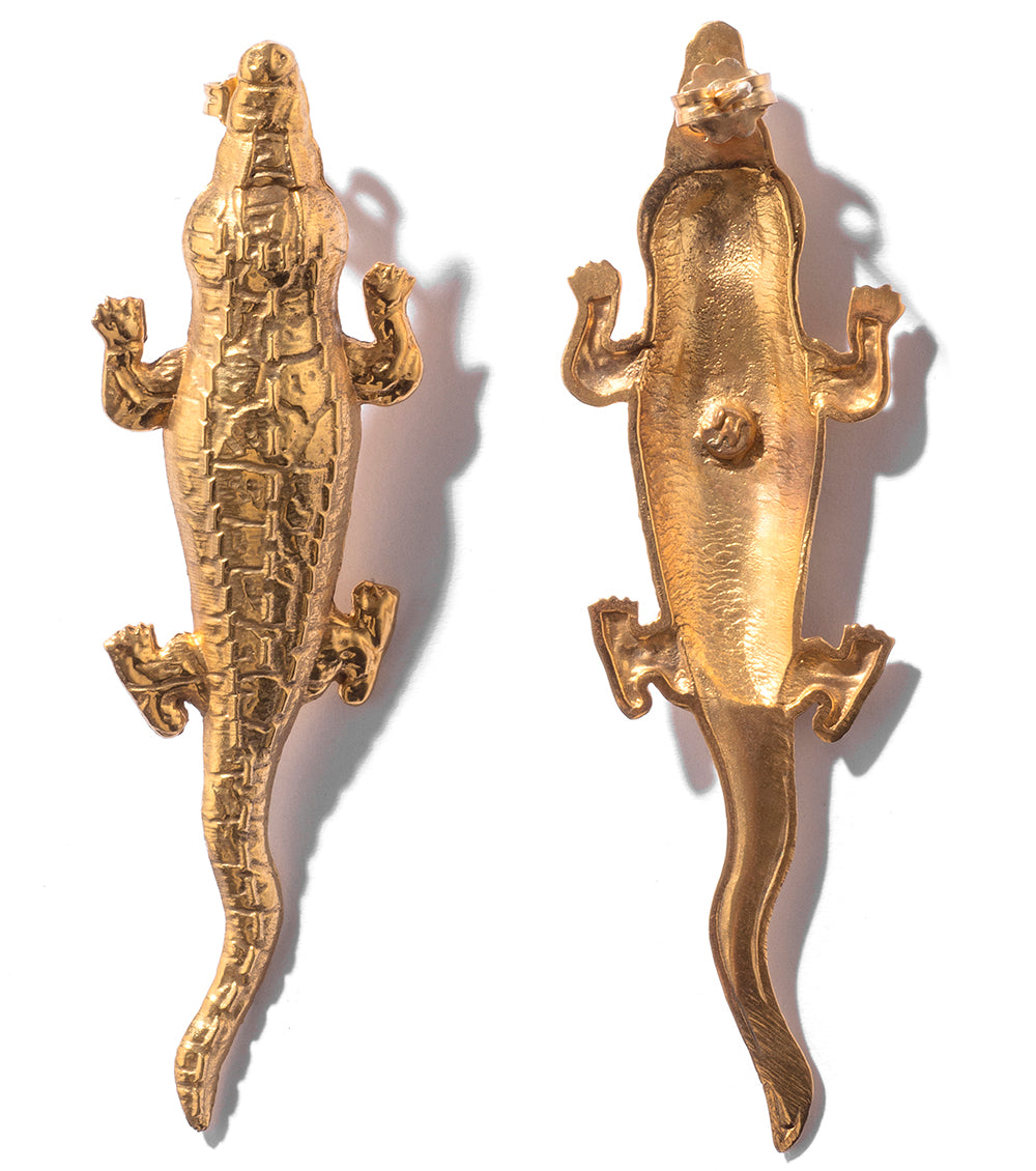 Small Crocodile Earrings