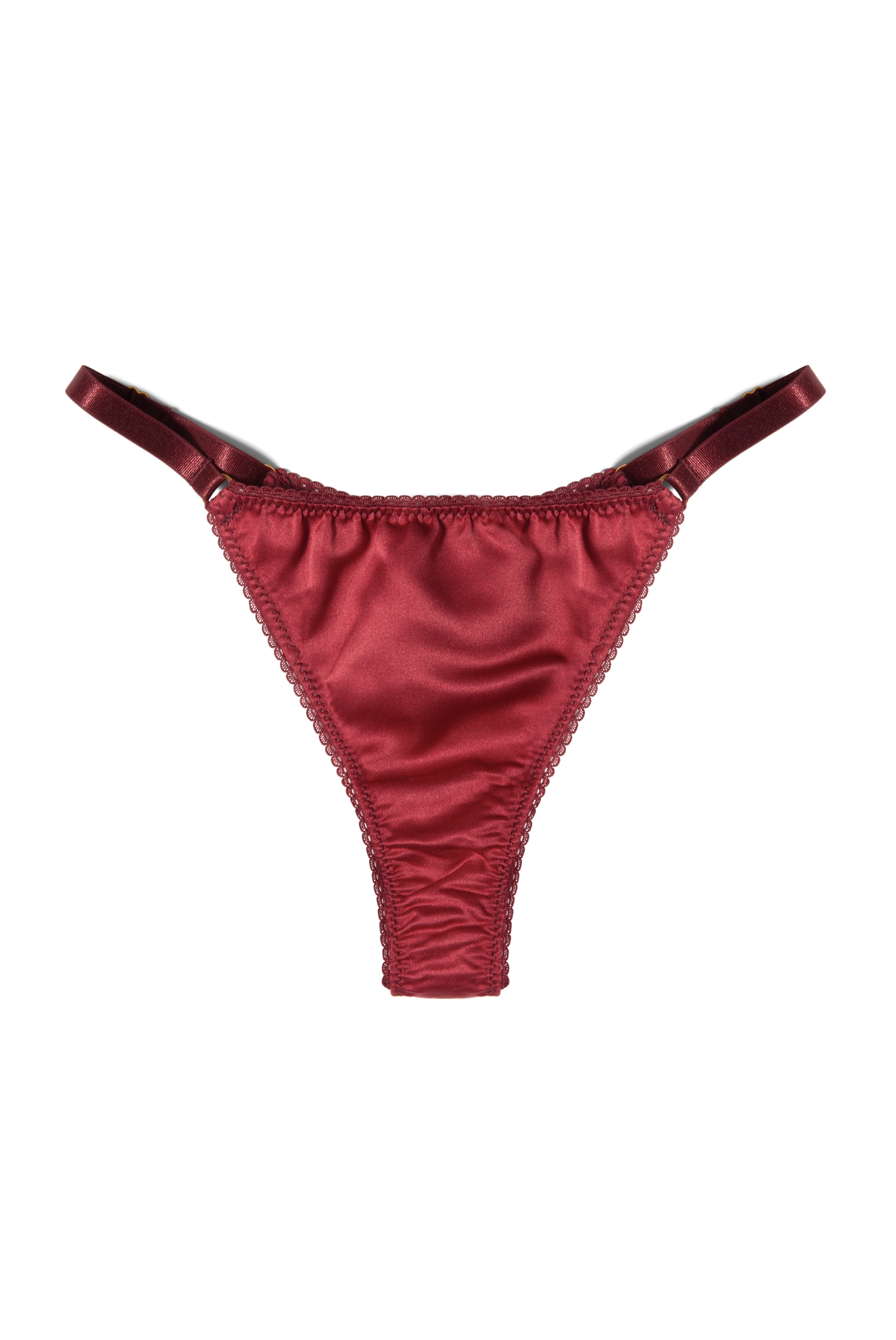 Burgundy Satin Panty