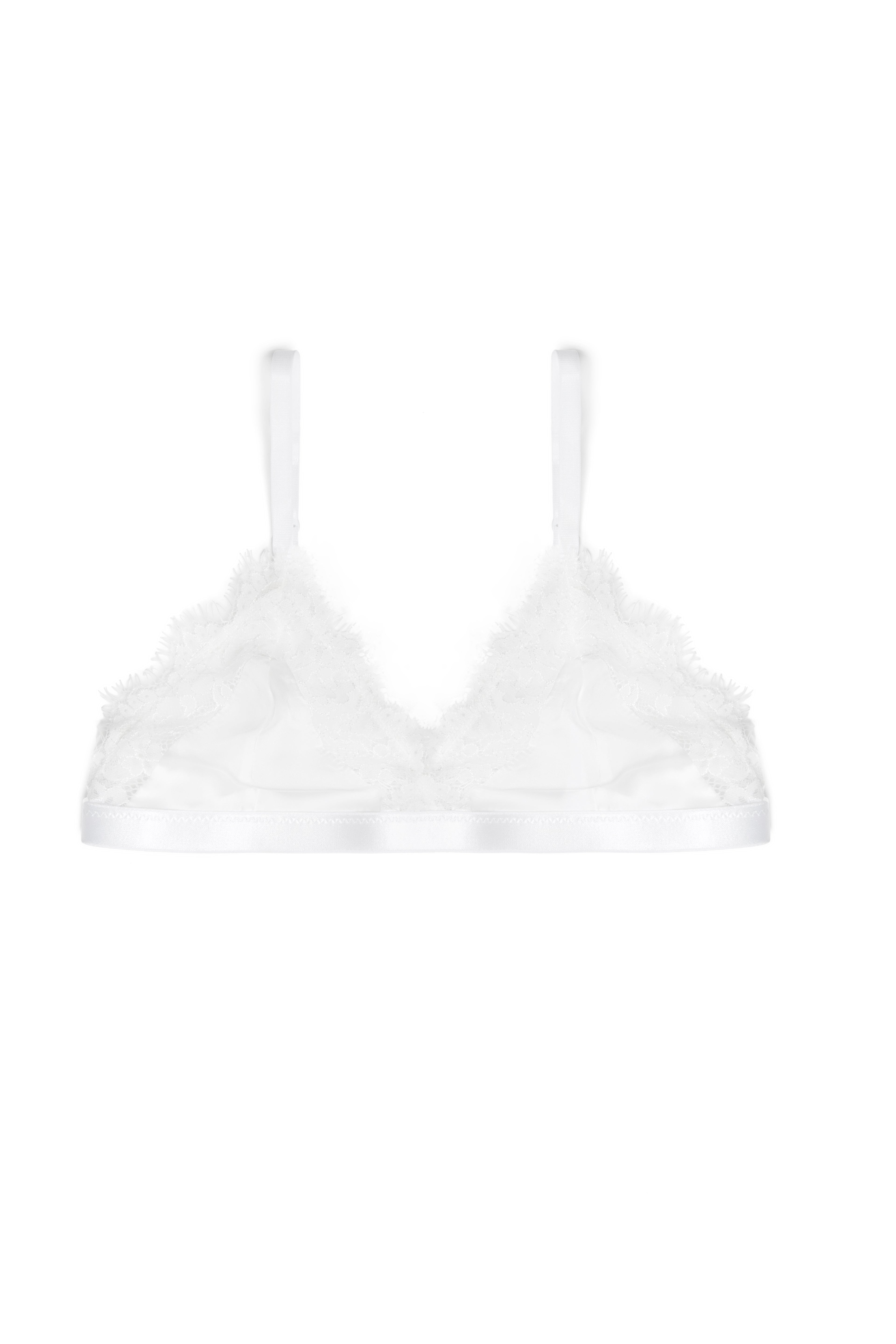 White Satin Bralette