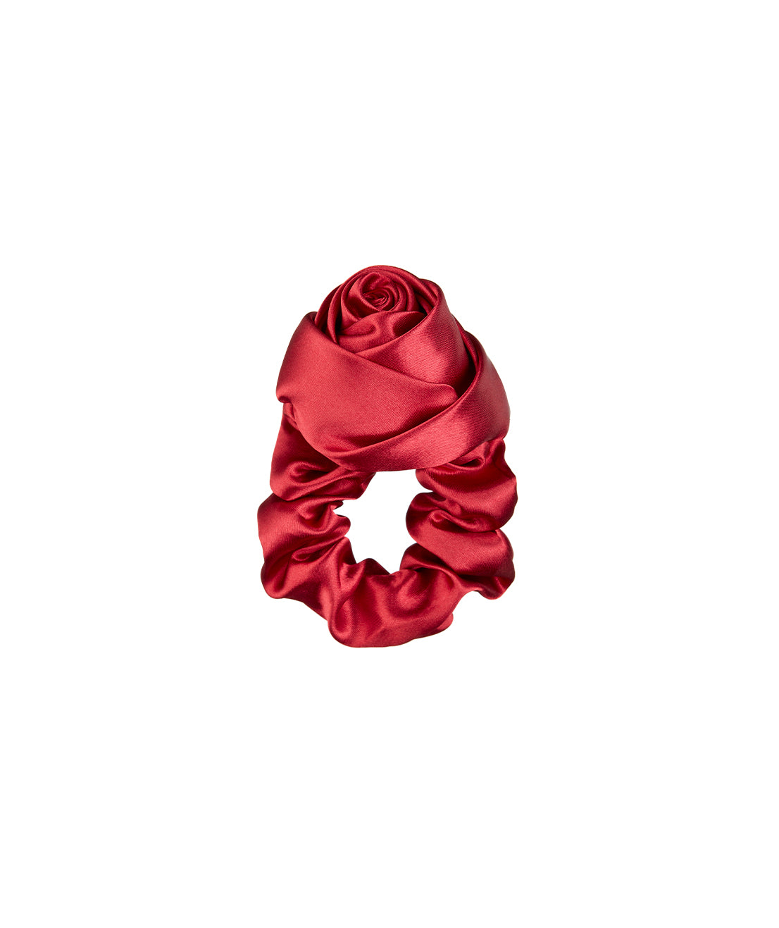 Burgundy Silk Scrunchy