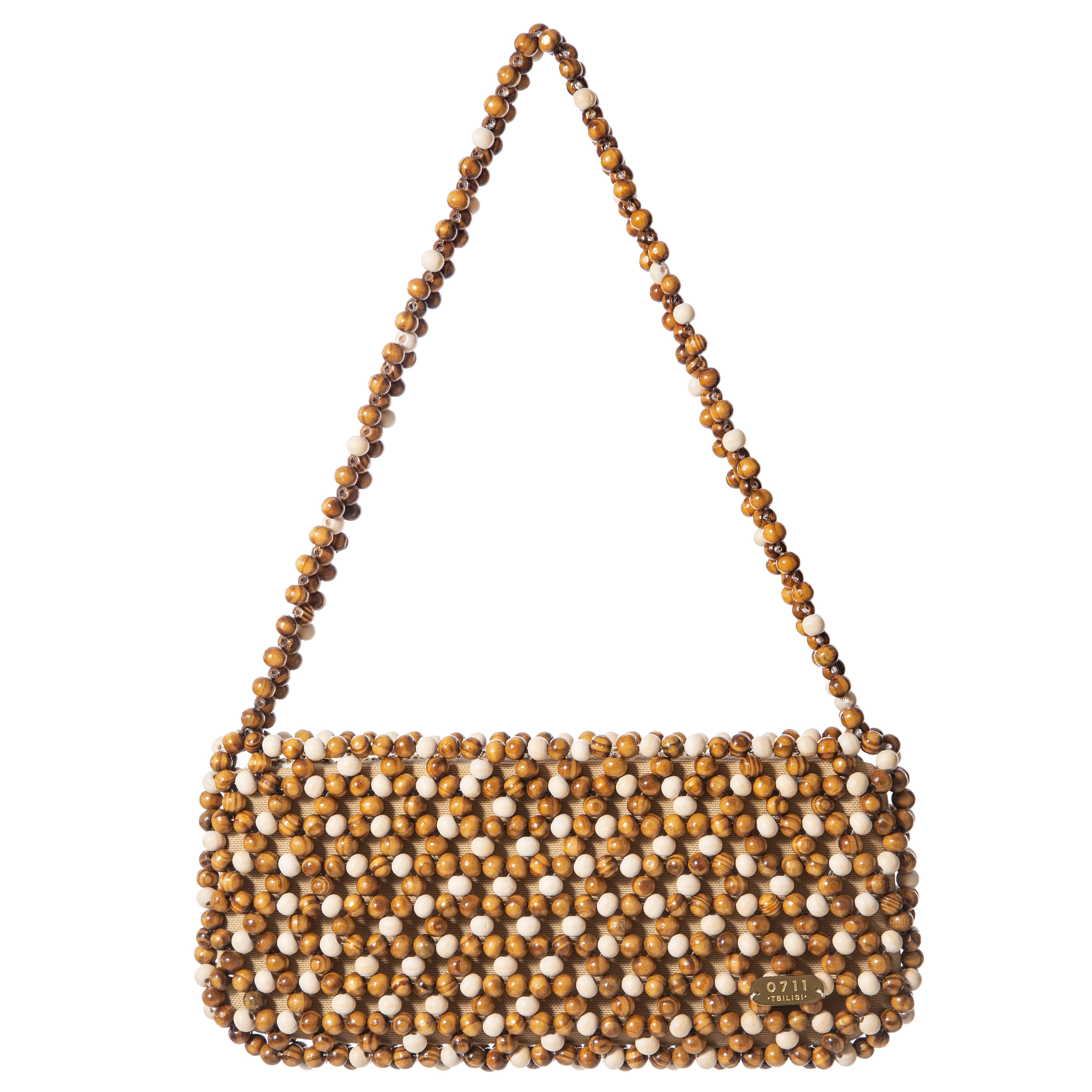 Beige & Brown May Shoulder Bag