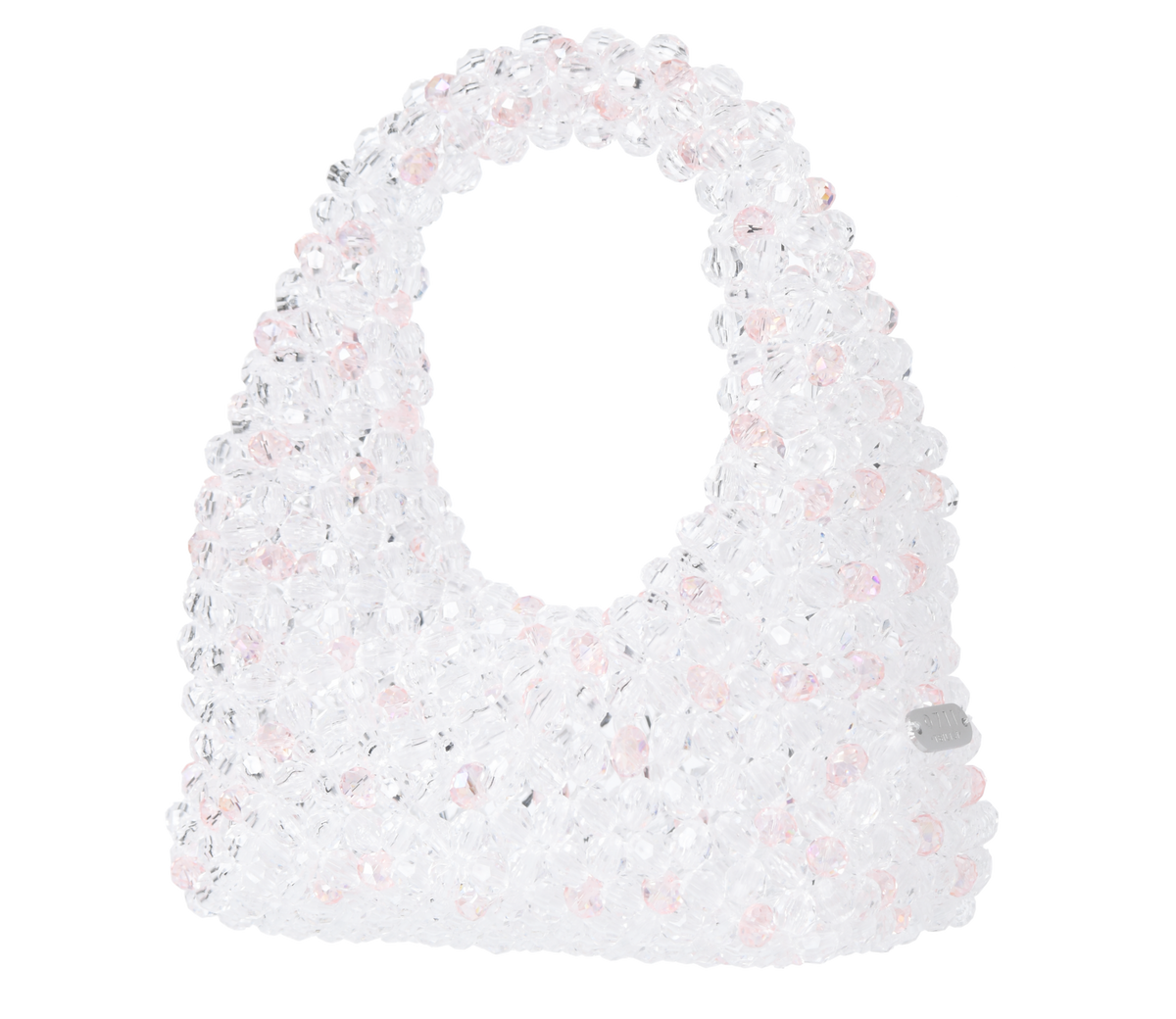 Transparent & Pastel Pink Medium Jodie Bag
