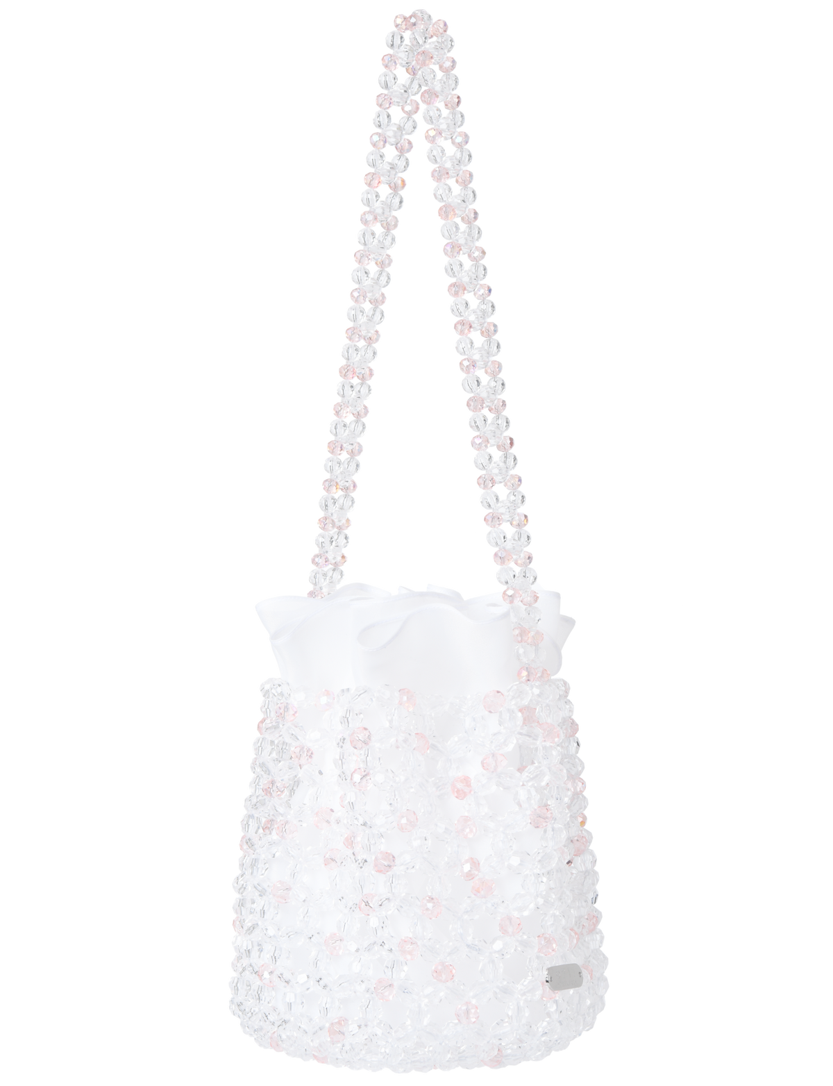 Transparent & Blush Bibi Bucket Bag