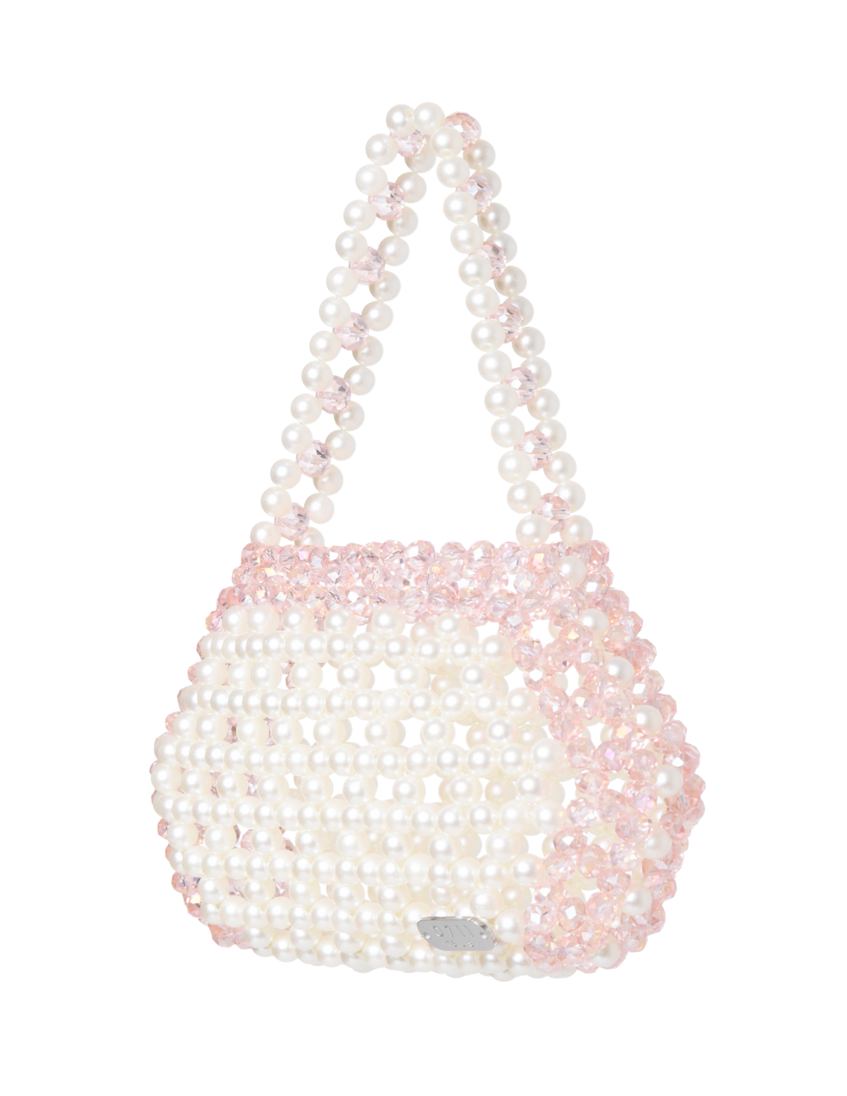 Ivory & Pink Ella Mini Top Handle Bag