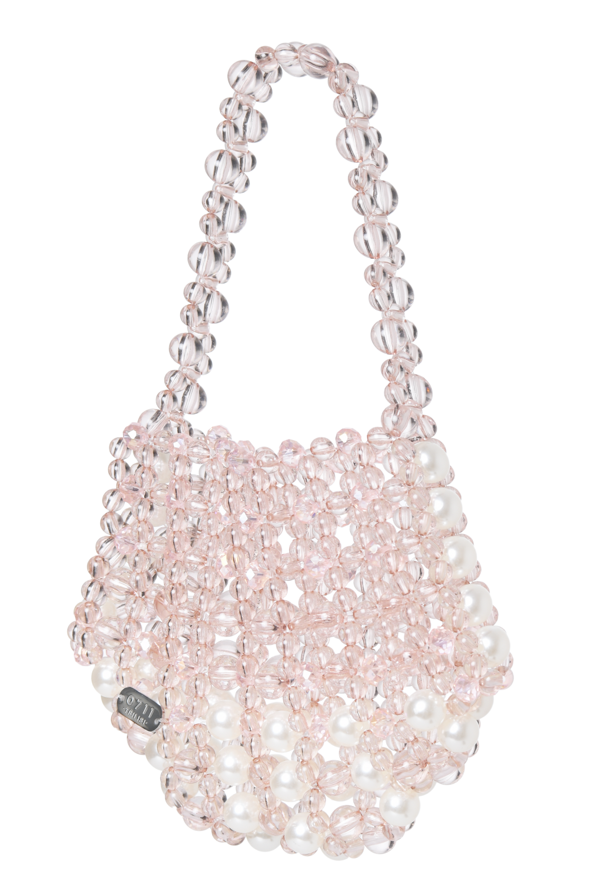 Ivory & Dusty Rose Small Arielle Top Handle Bag