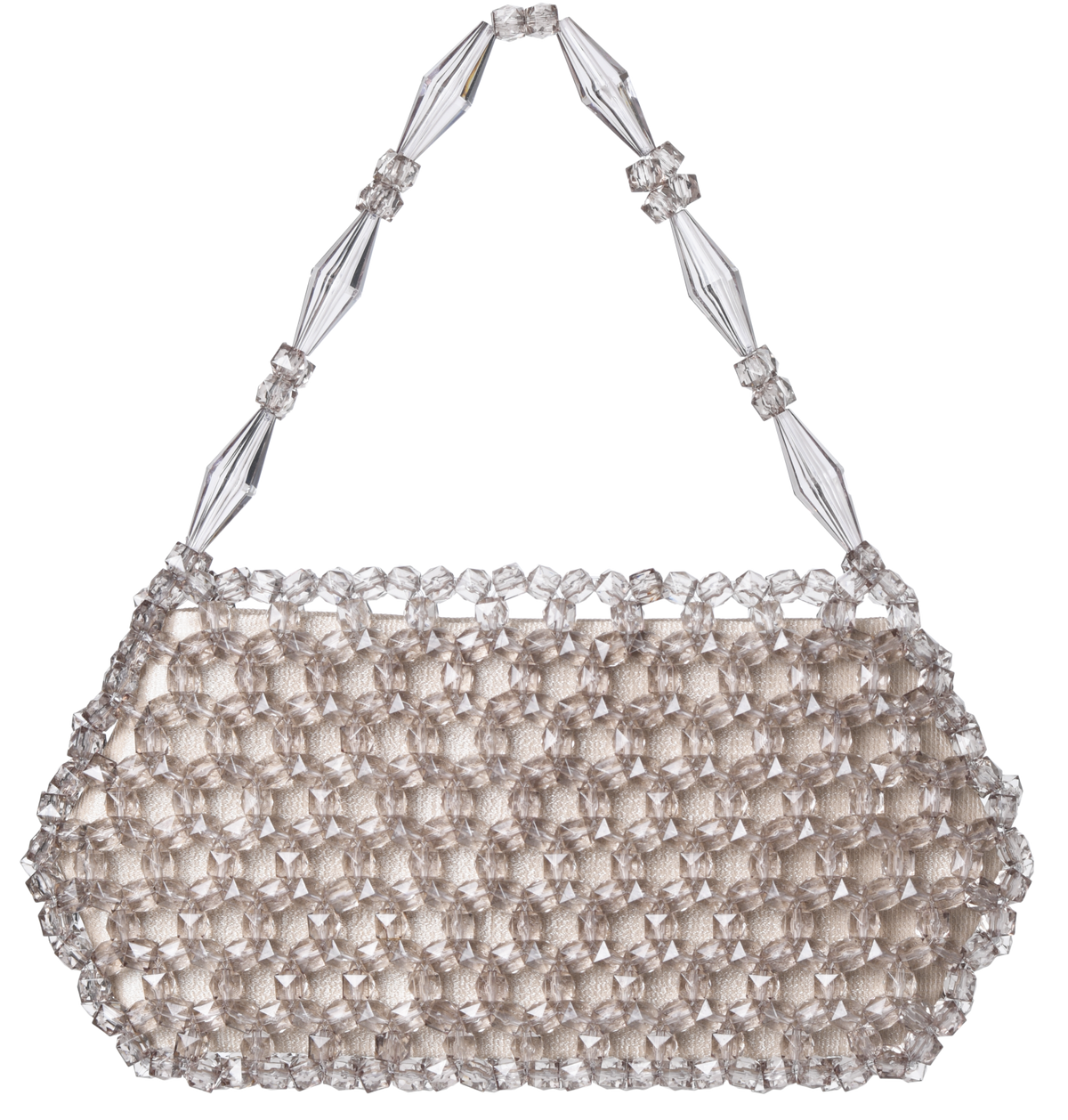 Grey & Champagne Lizzie Top Handle Bag