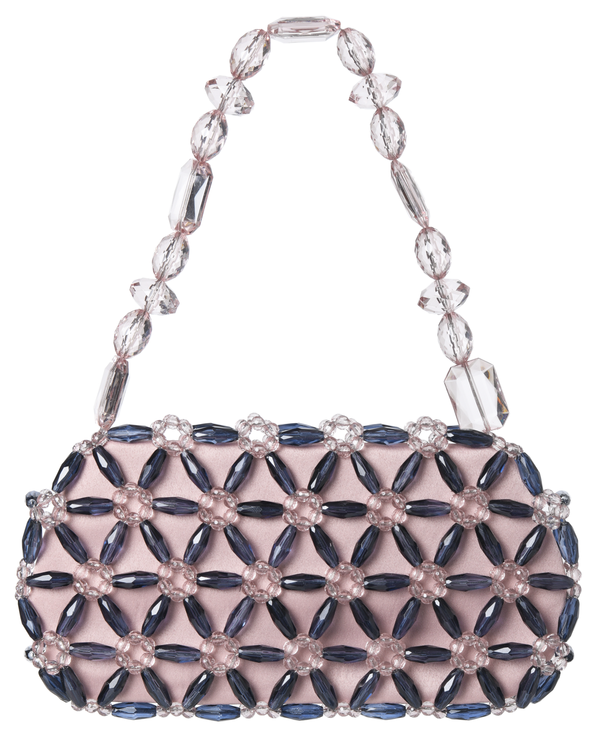 Dusty Rose & Navy Blue Tebea Shoulder Bag