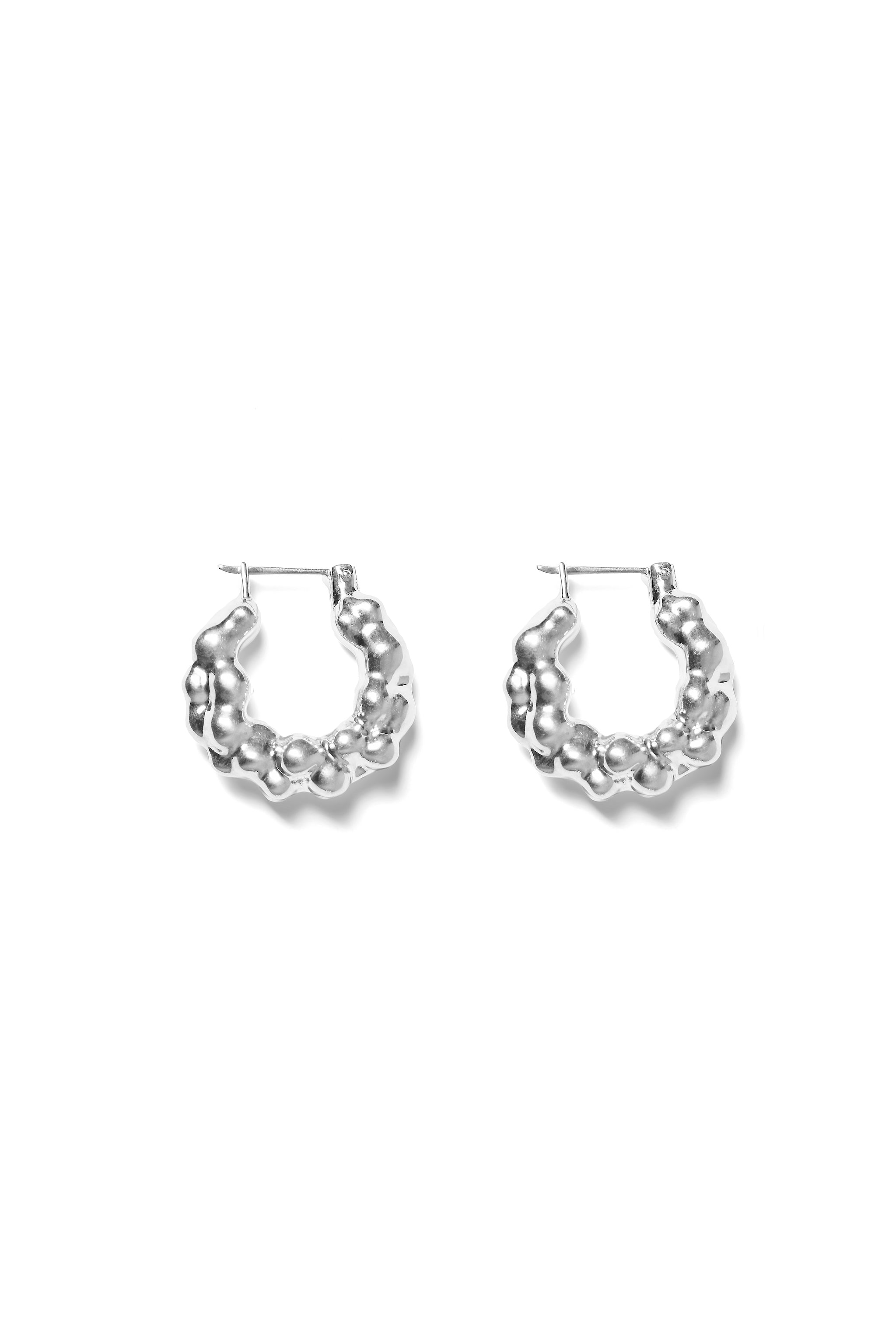 Silver Bubble Hoops