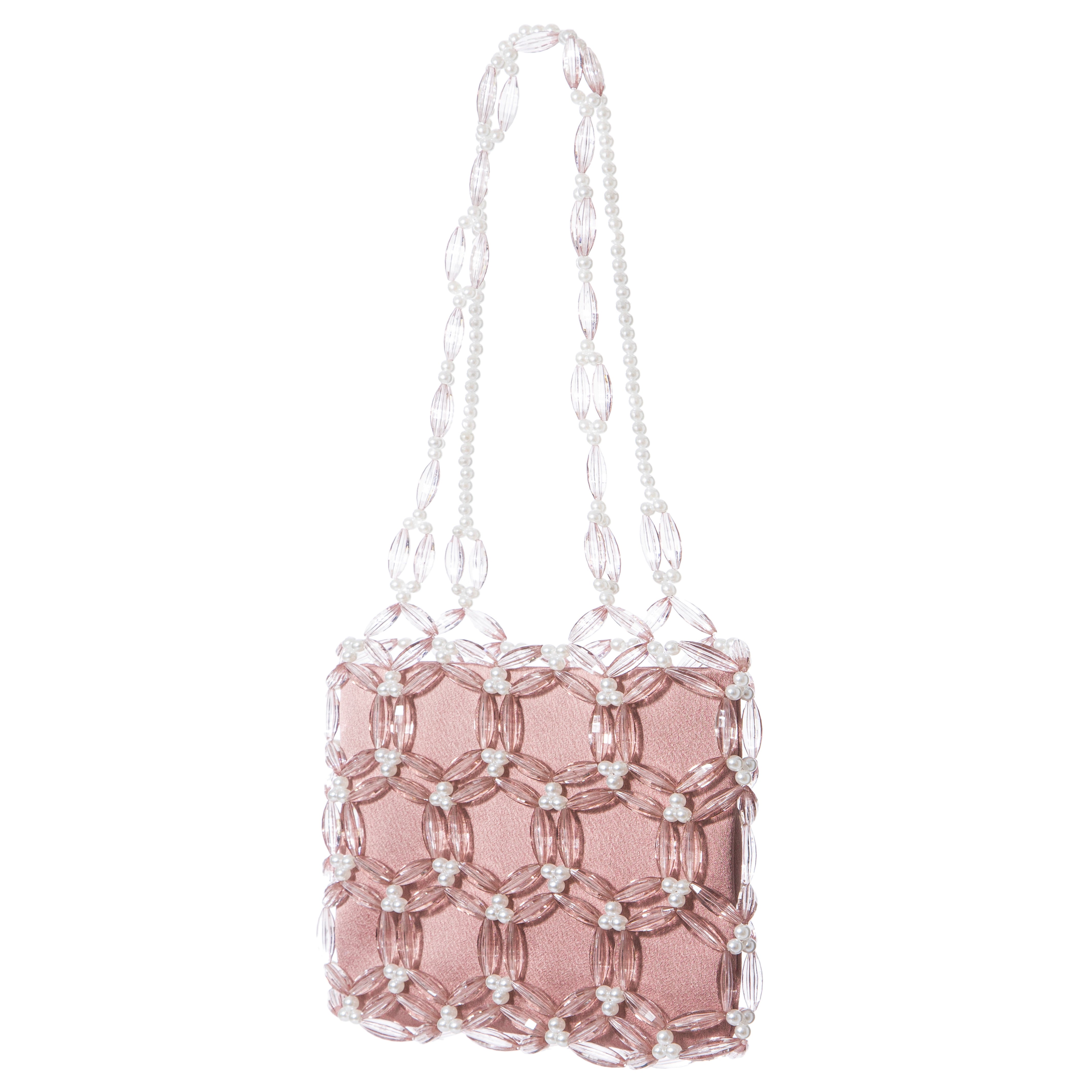 Dusty Rose & Ivory Camila Tote Bag