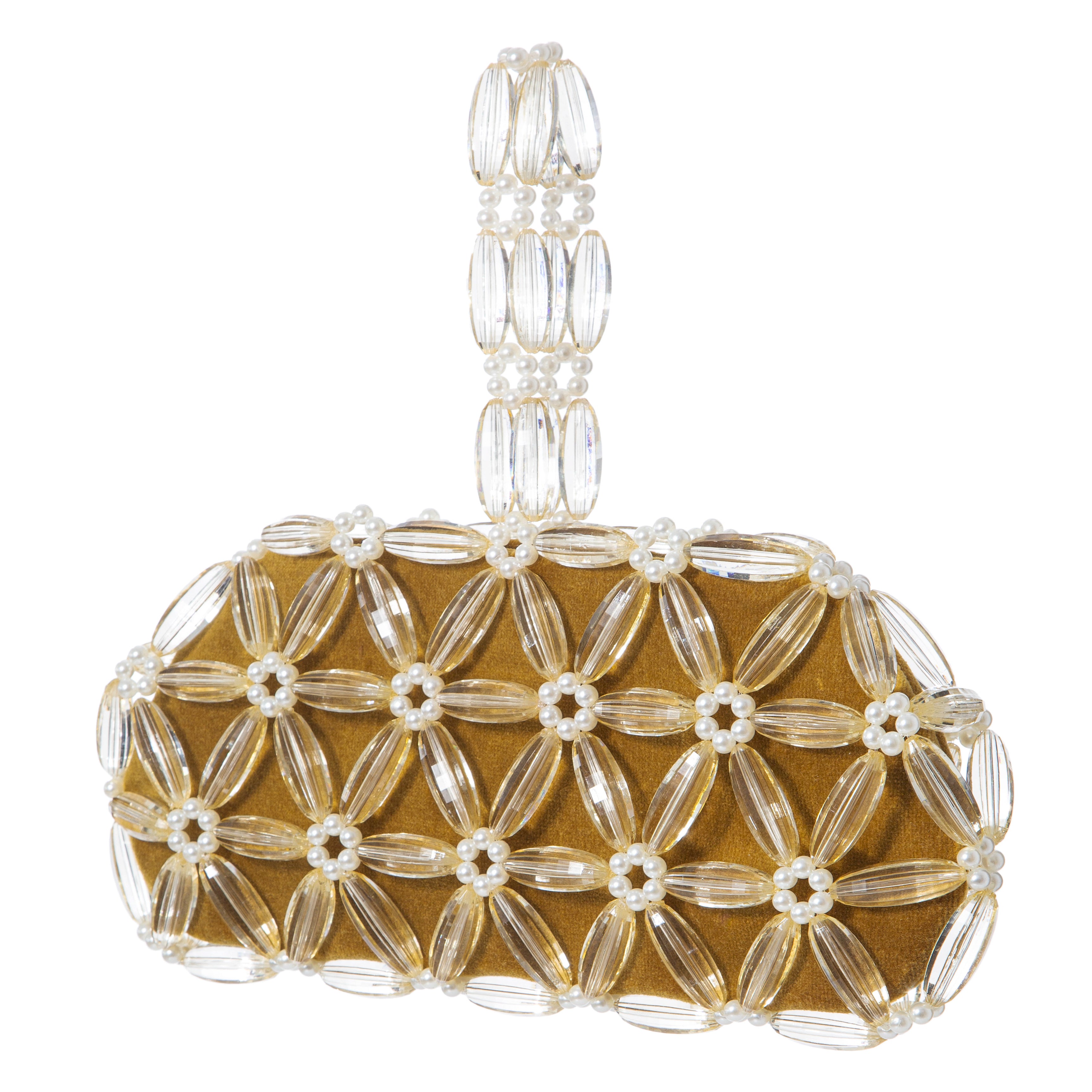 Honey Mustard & Ivory Tebea Clutch