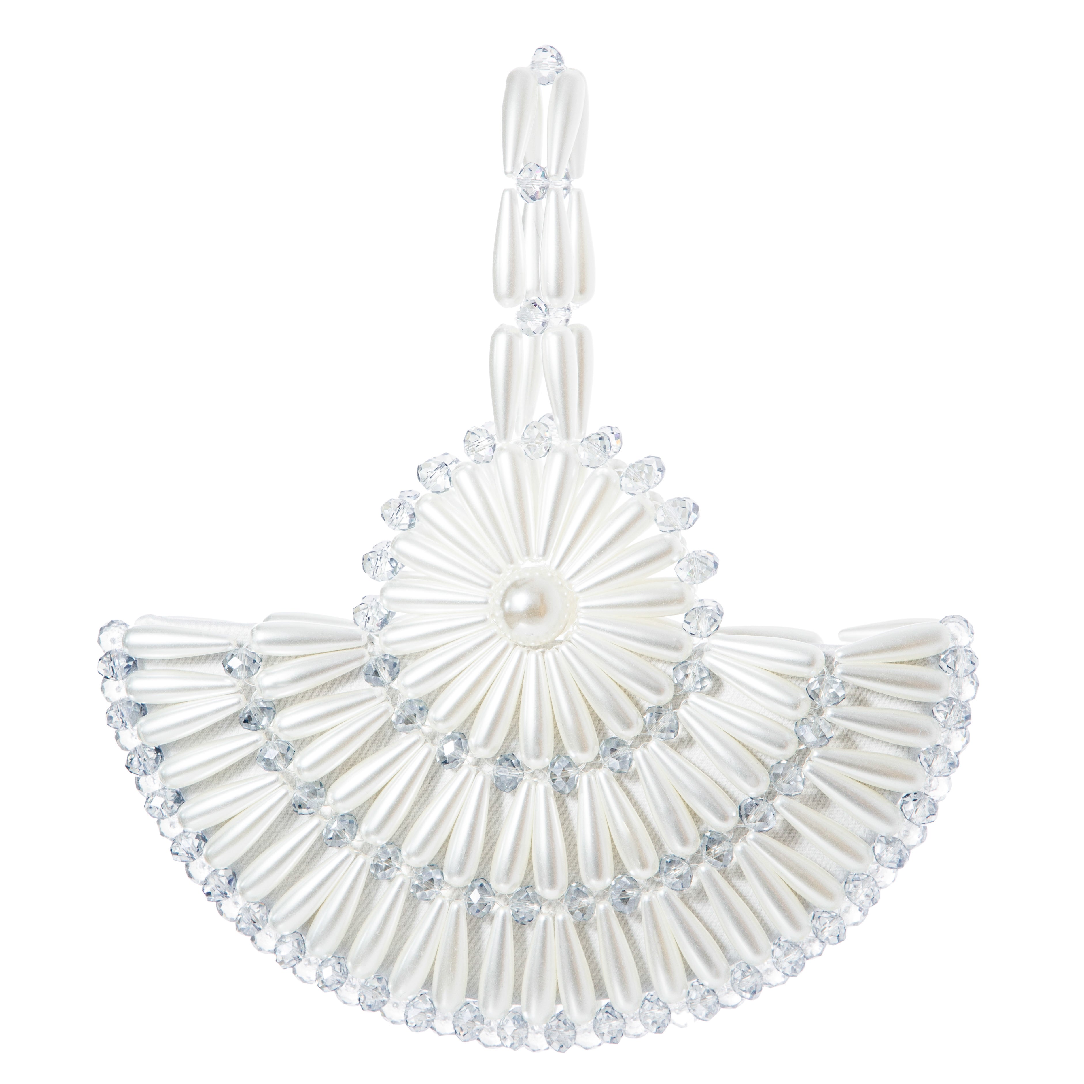 Ivory & Baby Blue Small Selene Clutch