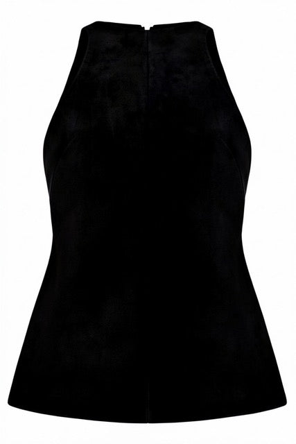 Open Back Velvet Top