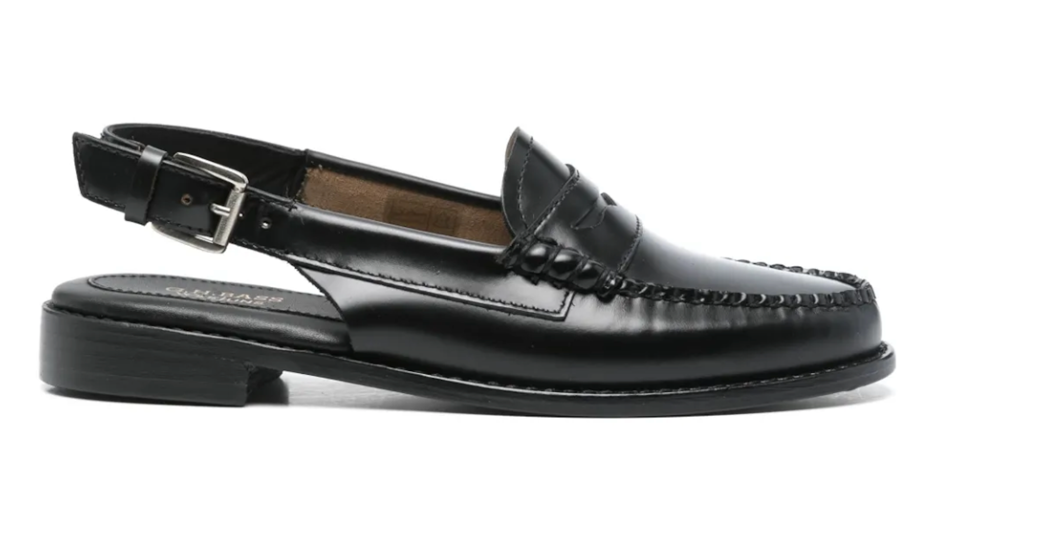 Penny Slingback buckle strap loafers
