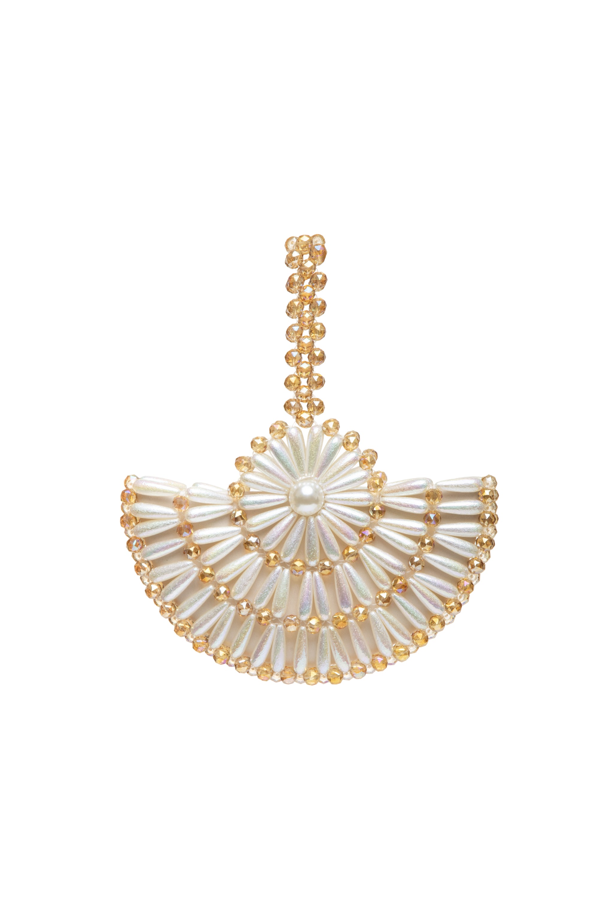 Ivory & Golden Amber Small Selene Clutch