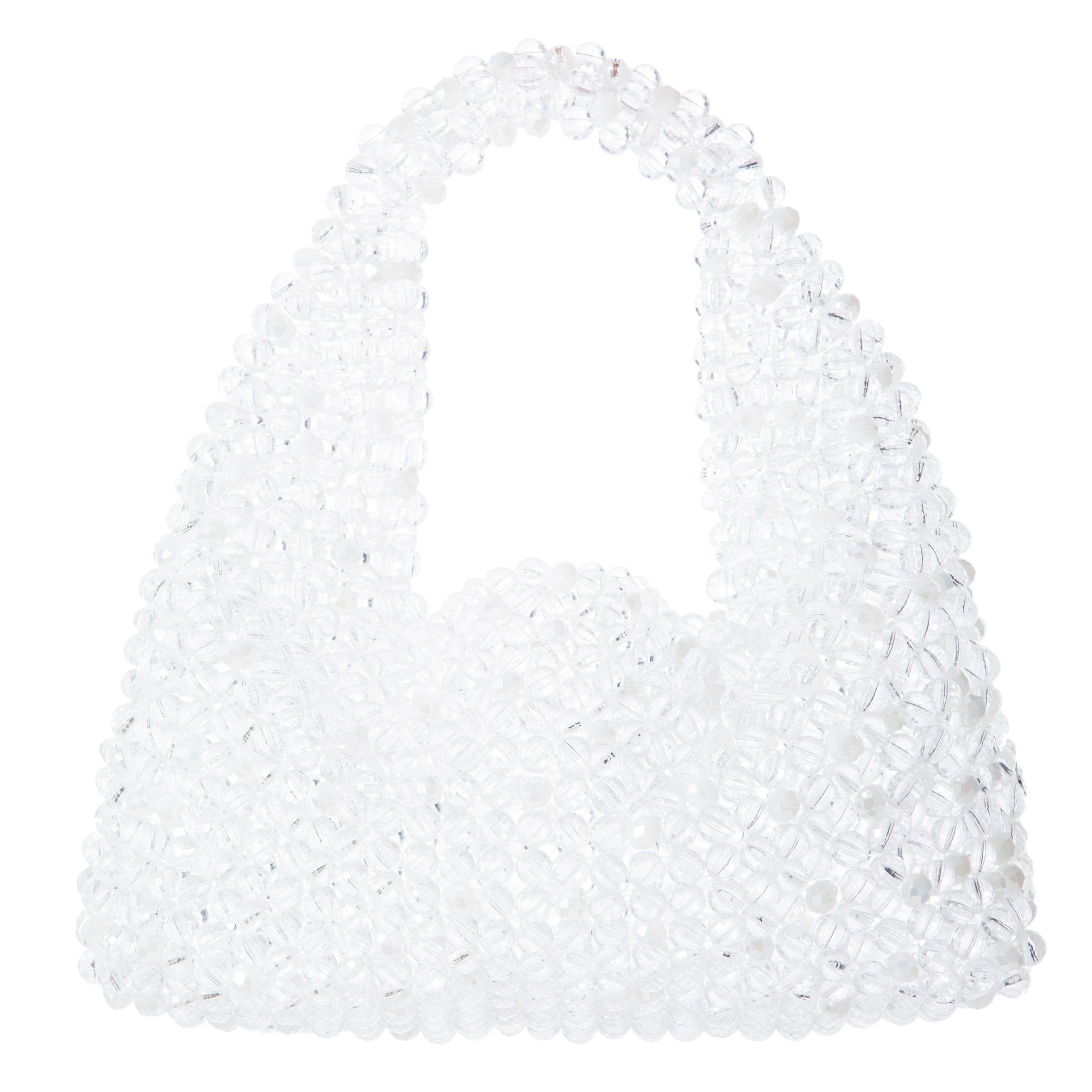 Transparent & White Large Jodie Bag