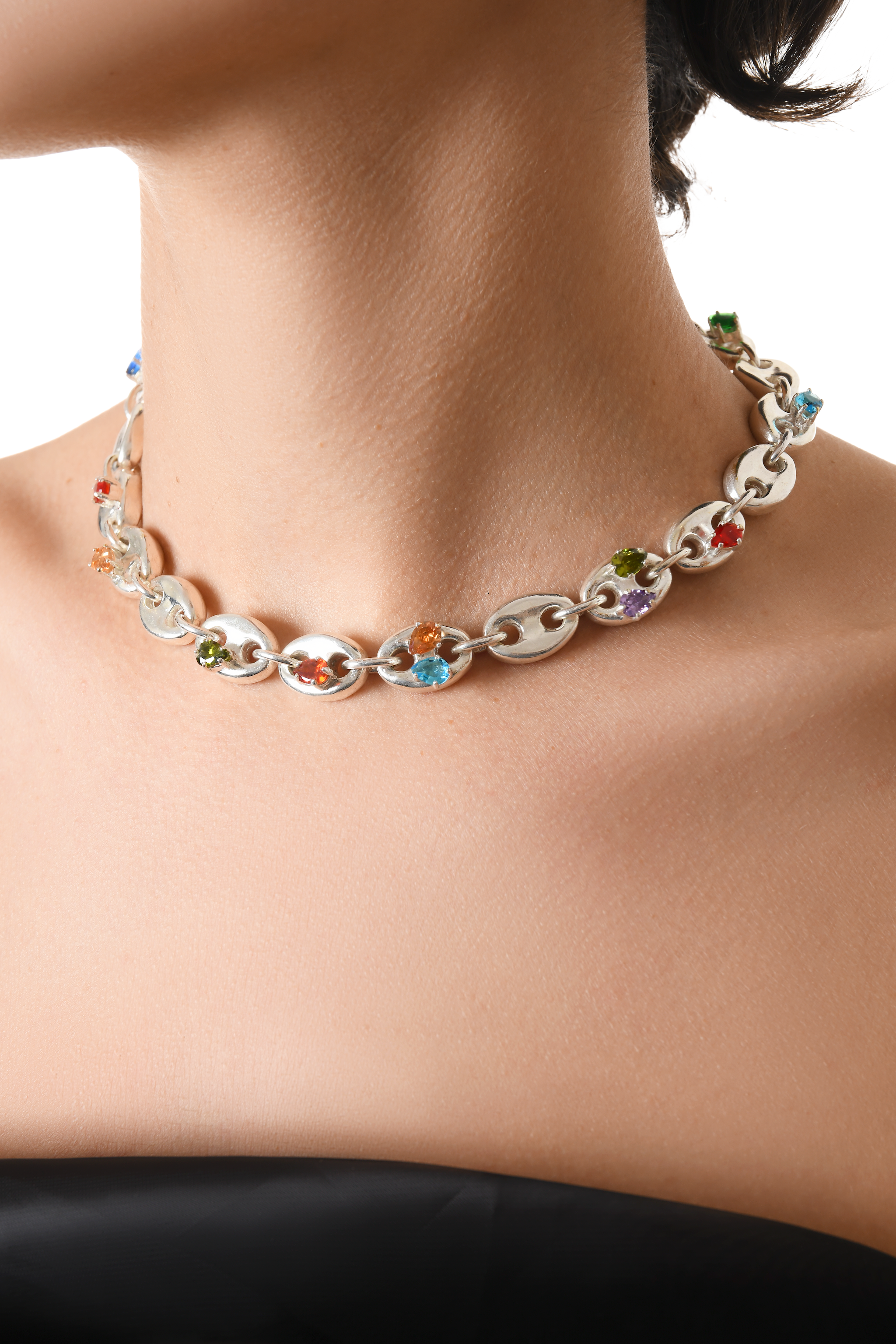 Gabbriette Necklace with Colorful Mountain Crystals