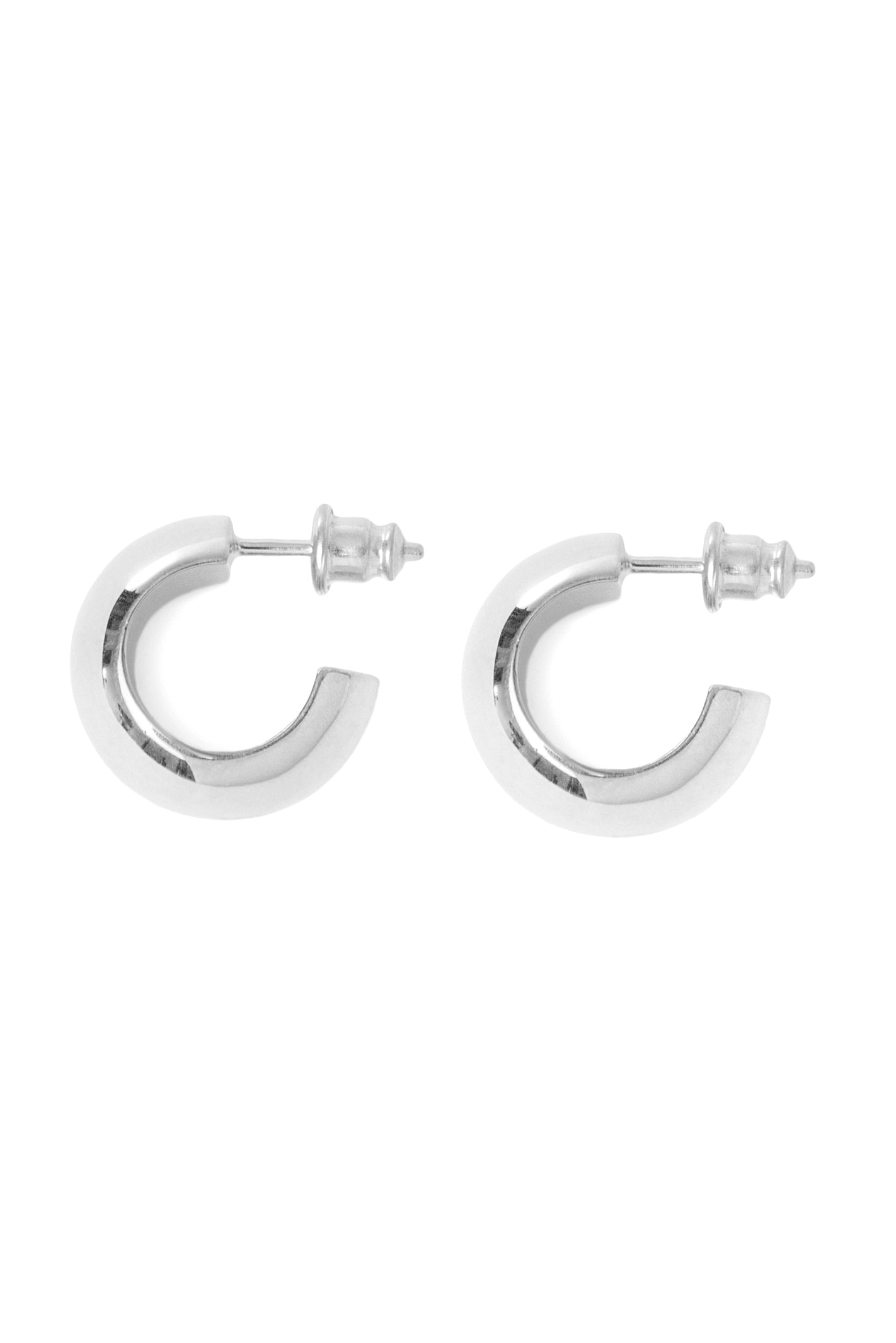 Silver Bold Hoops