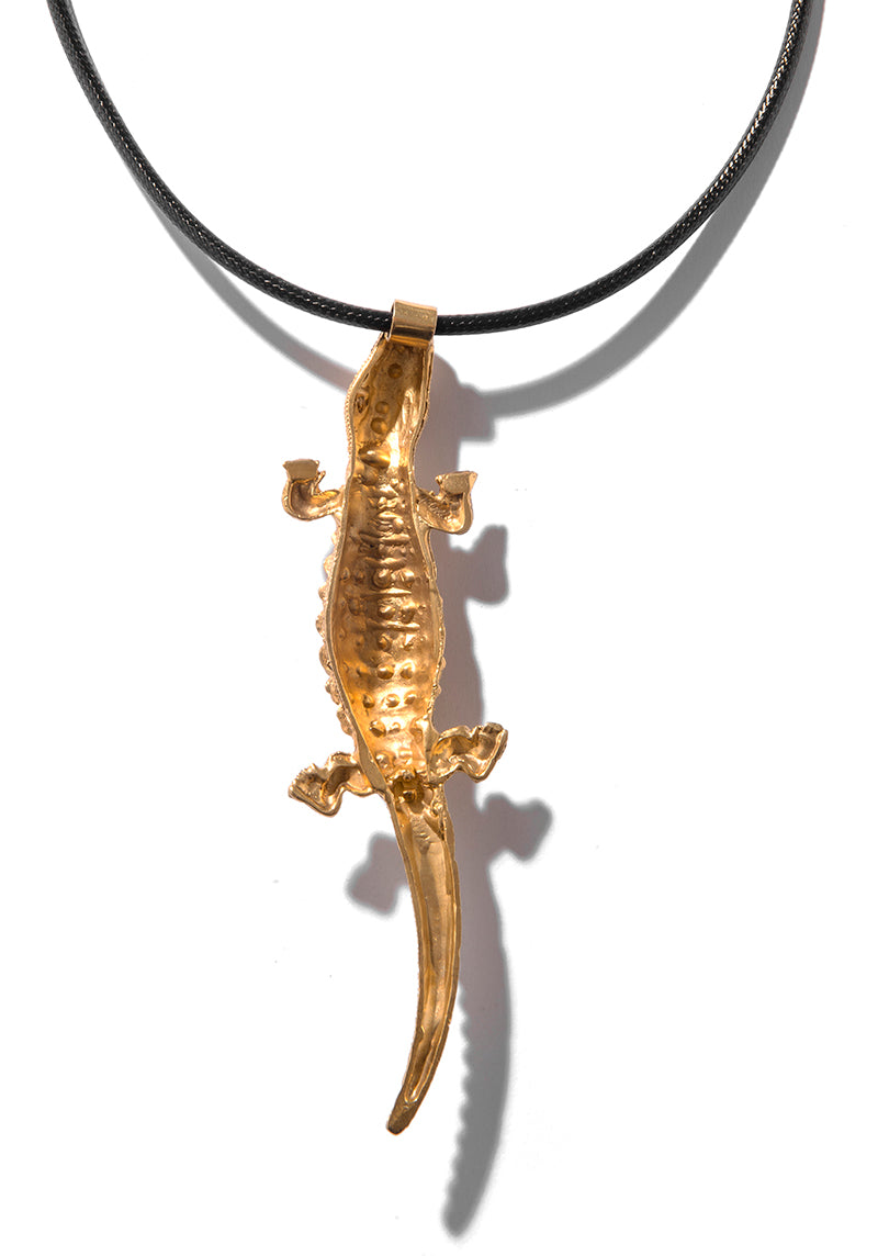 Gold Lizard Necklace