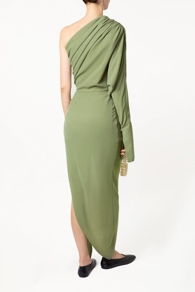 Khaki Asymmetric Dress