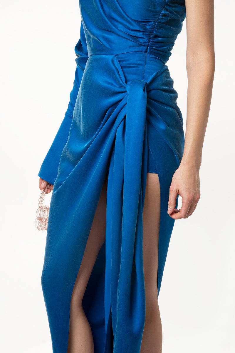 Blue Asymmetric Dress