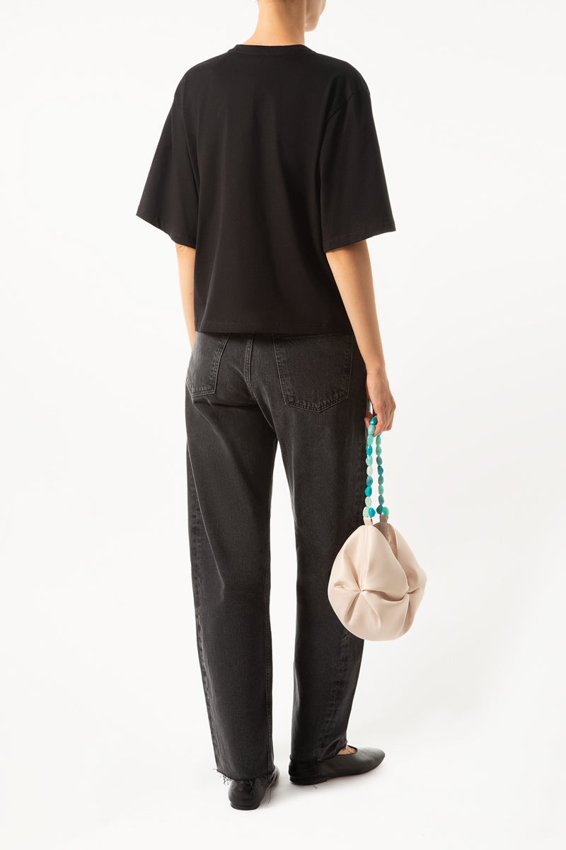 Black Logo&Embroidery T-Shirt