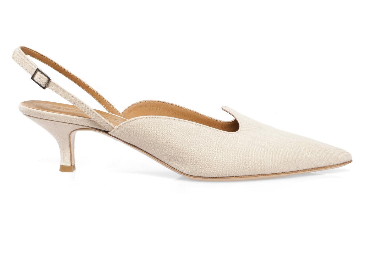 Cream Slingback Pumps