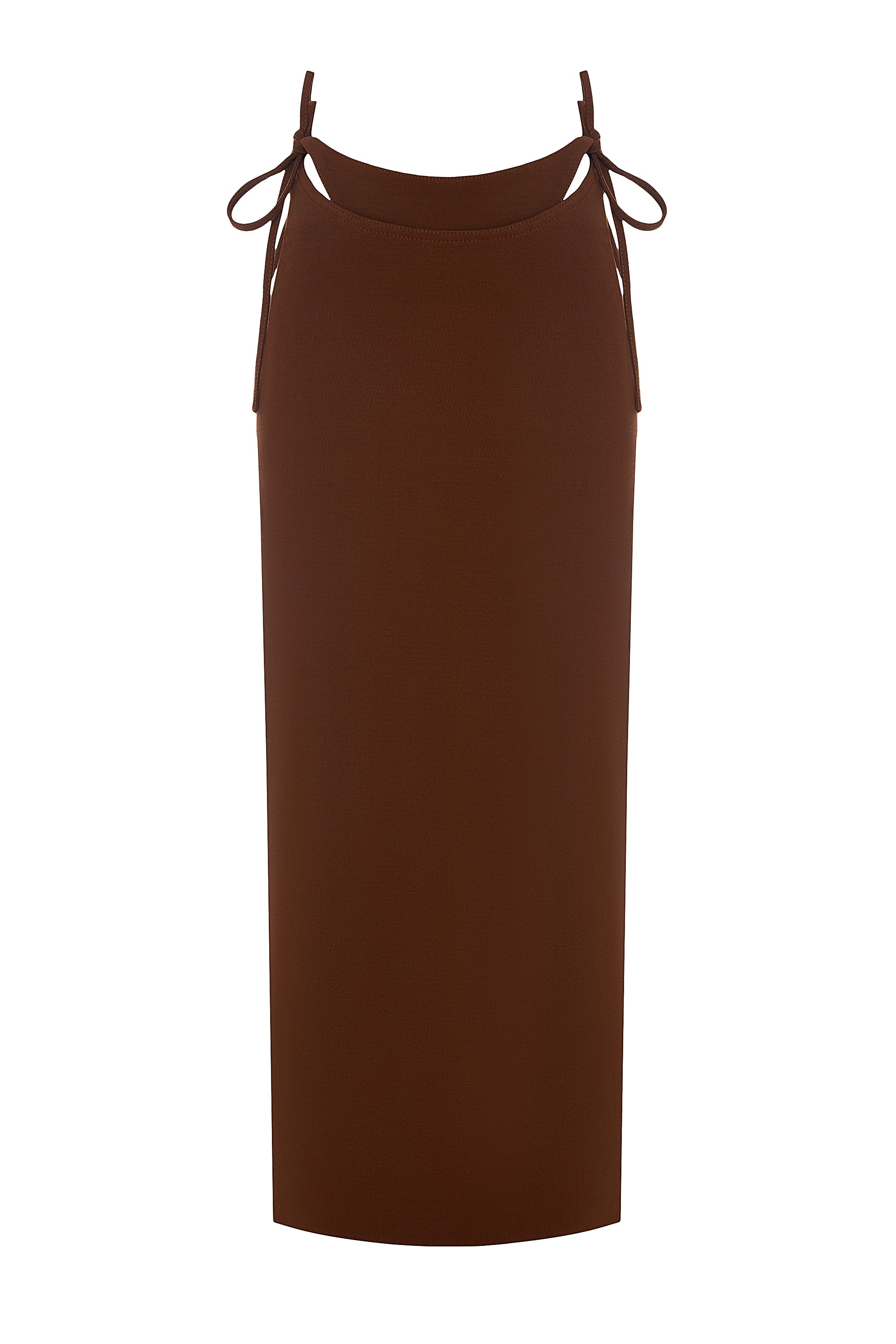 Brown Double Layer Skirt