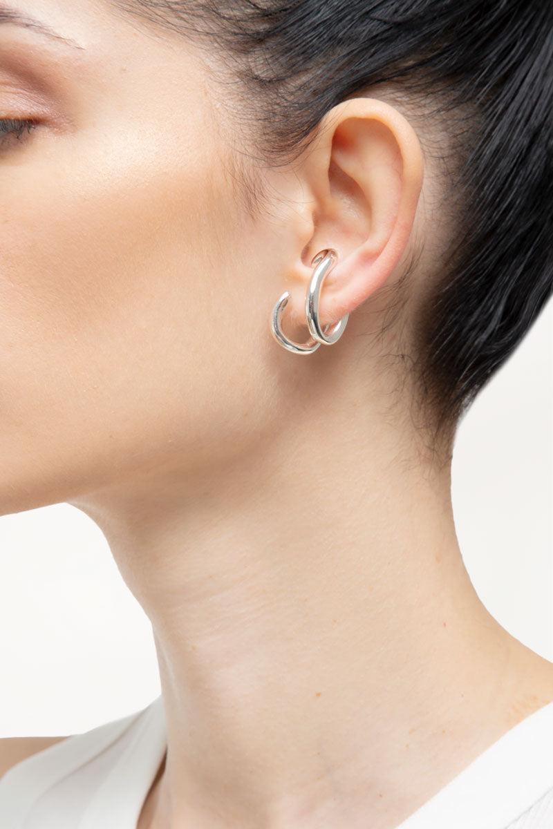 Silver Twisted Ear Cuff