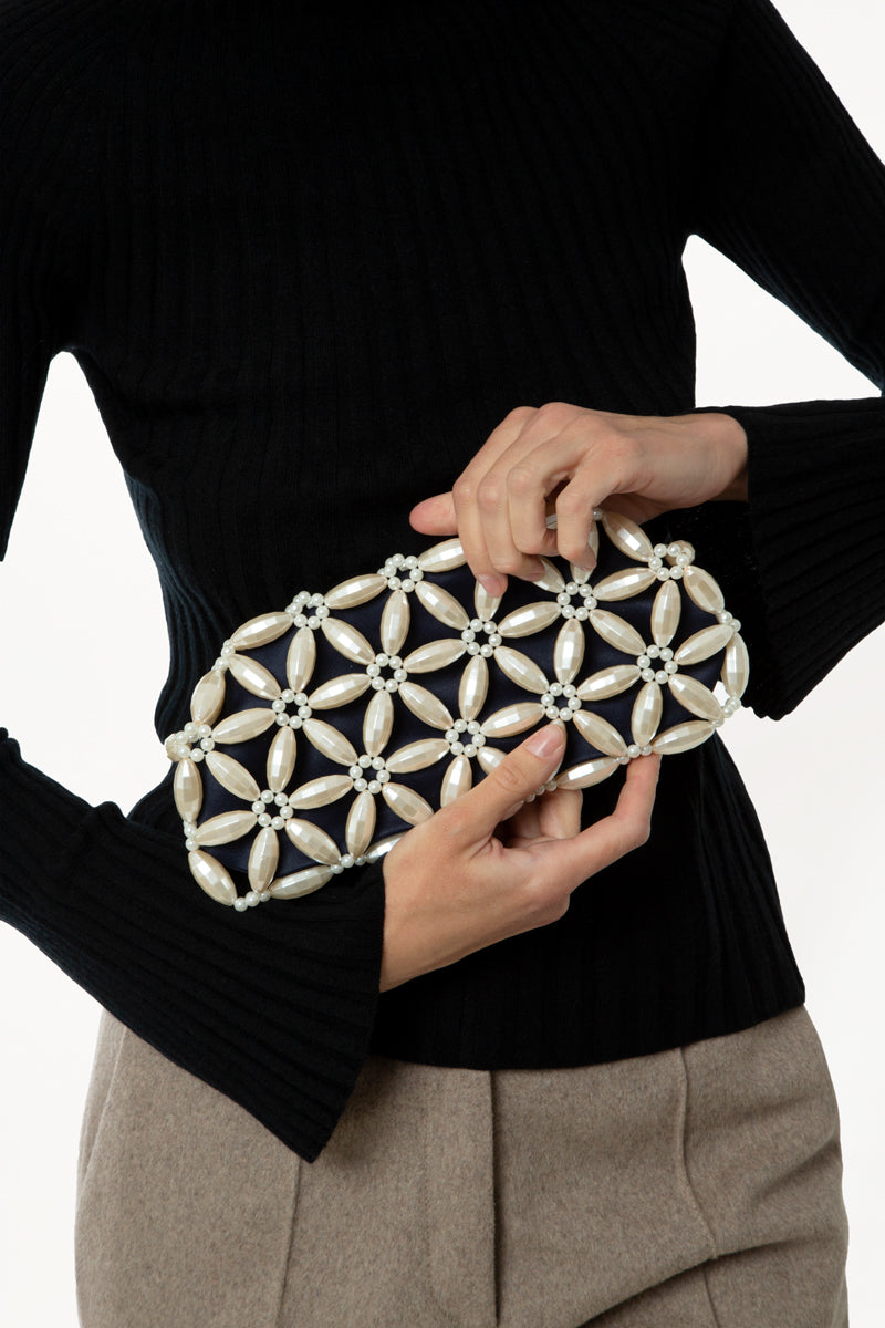 Navy Blue Tebea Clutch