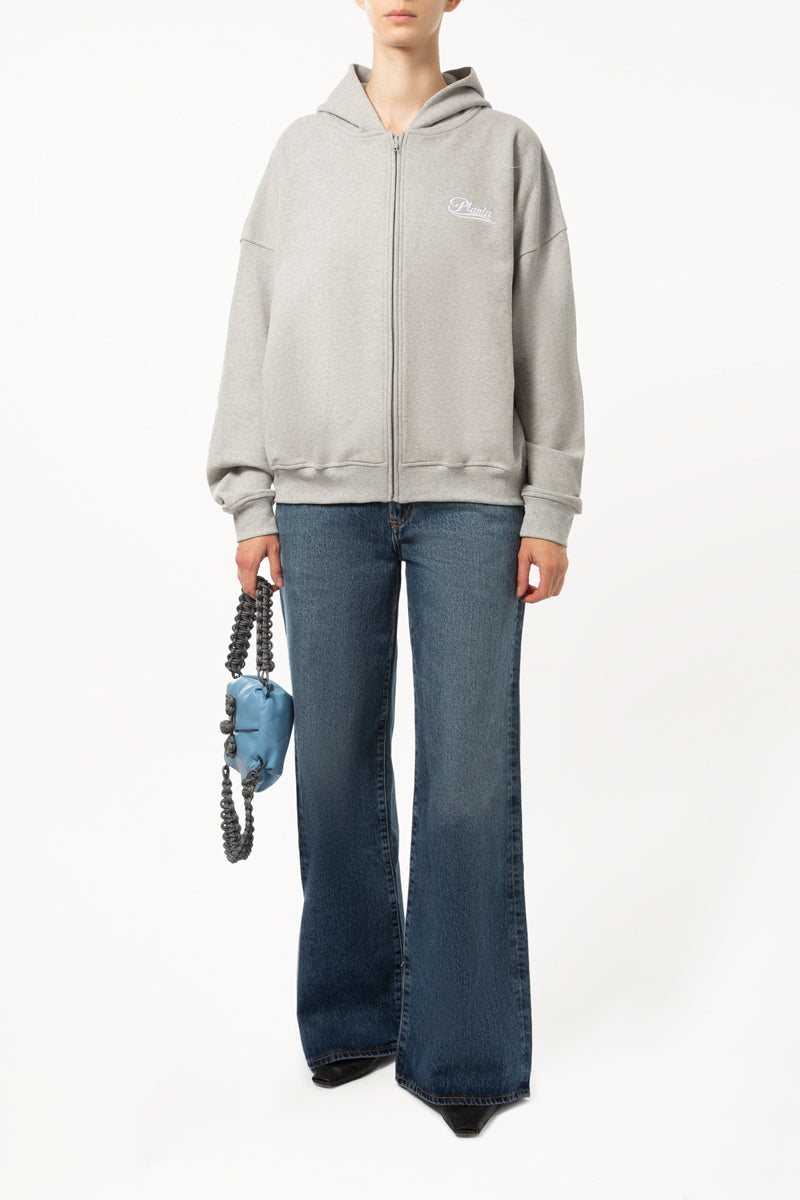 Grey Hoodie With Zip