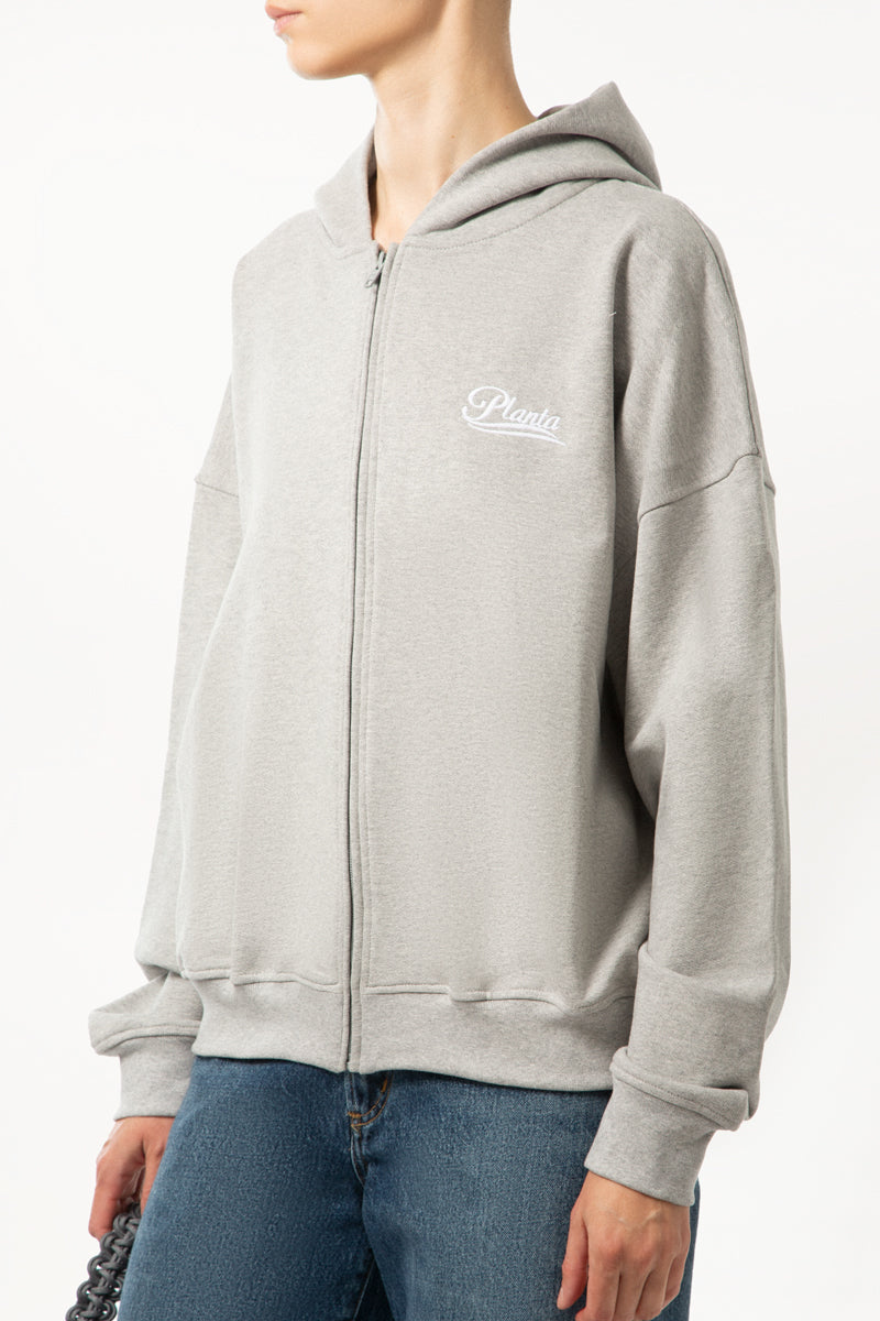 Grey Hoodie With Zip