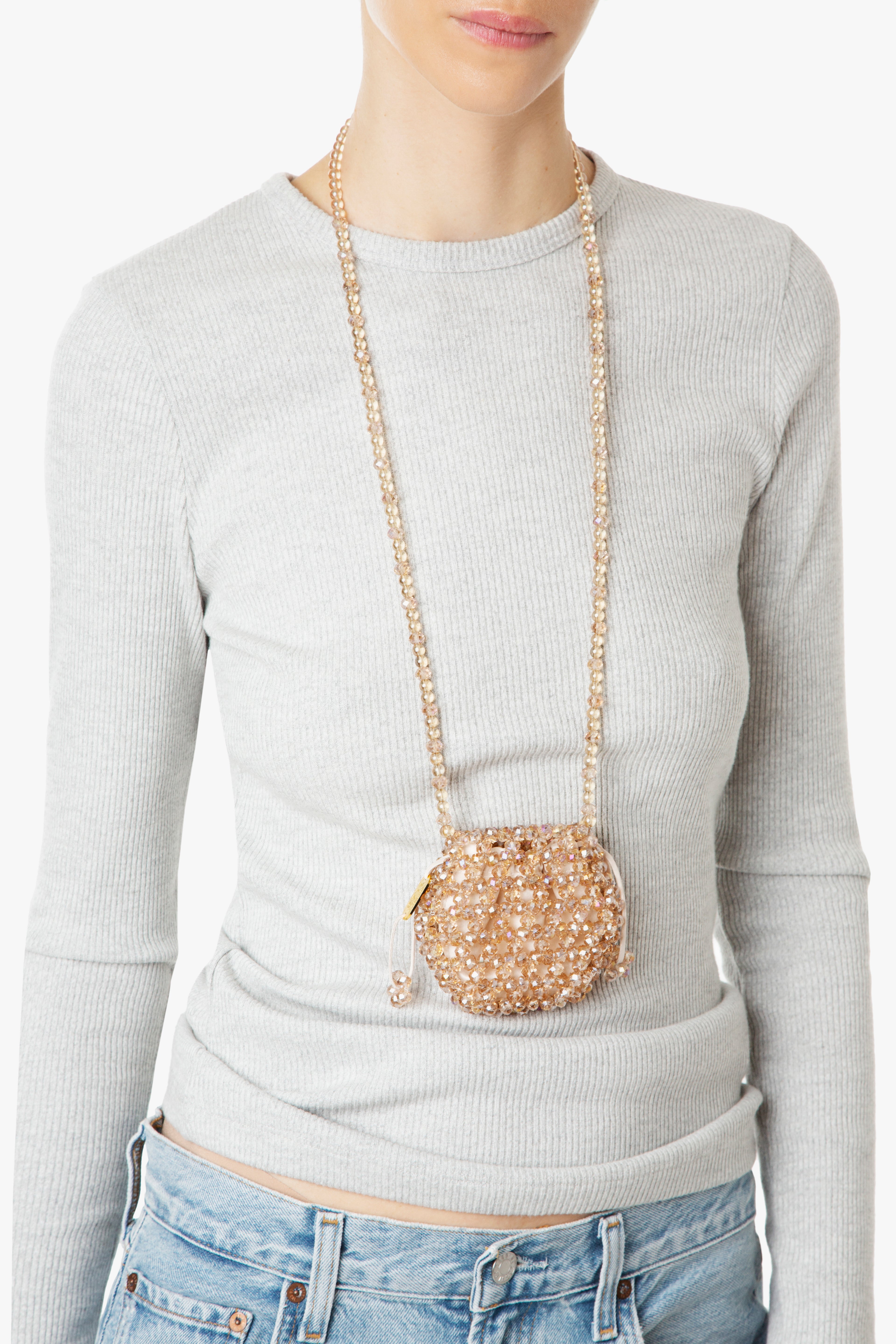 Champagne Thea Neck Bag