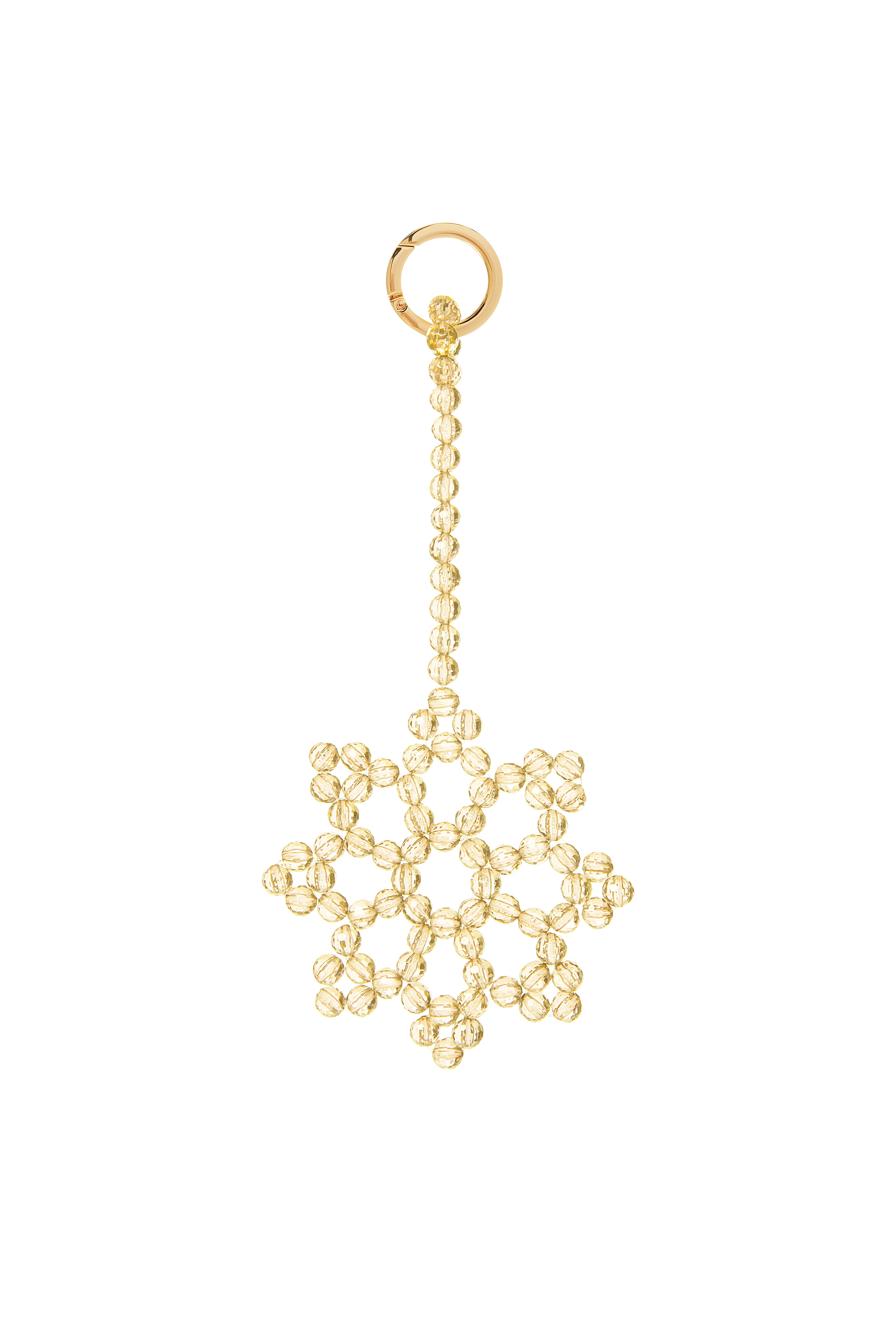 Yellow Snowflake Keychain