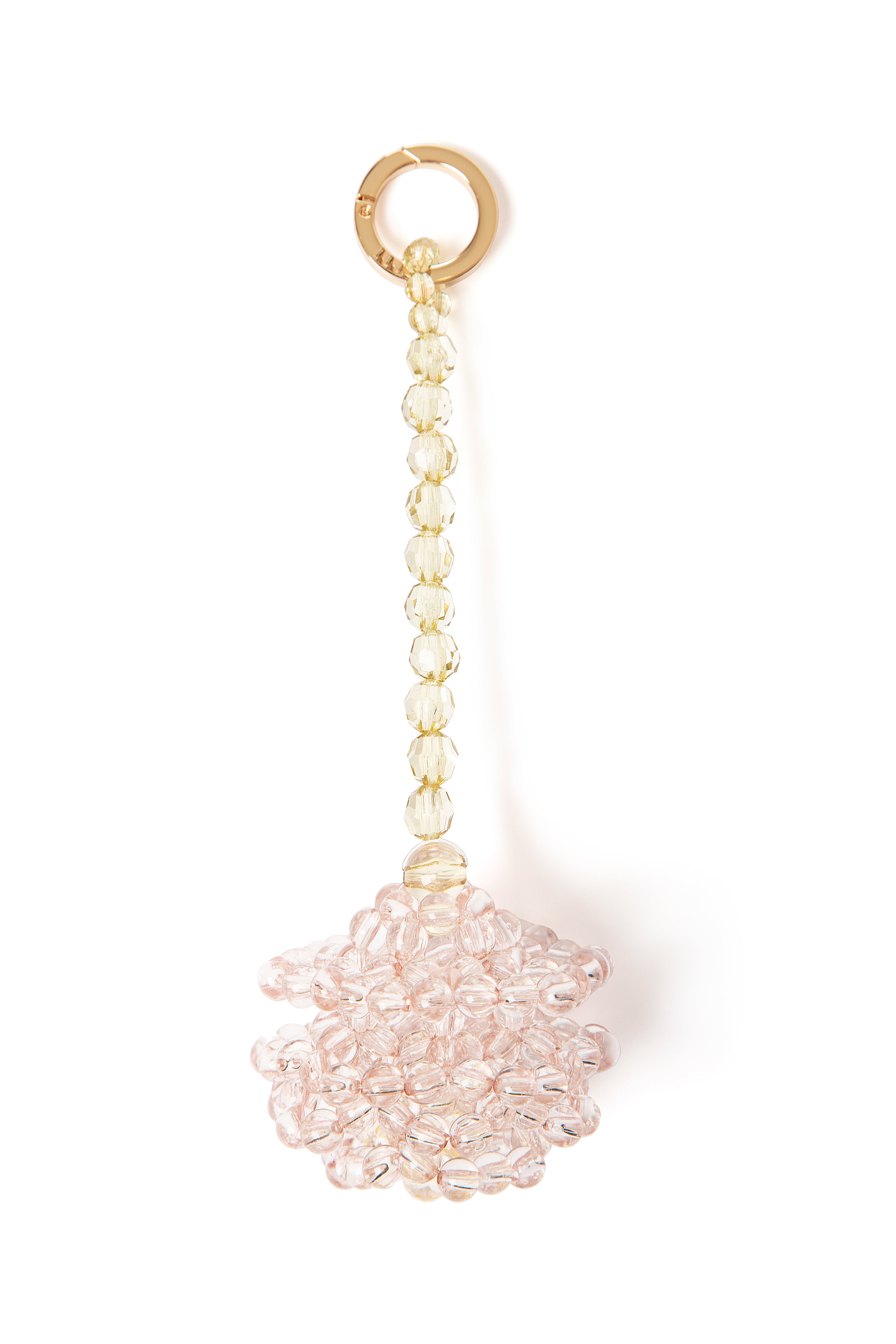Pink Rose-Shaped Keychain