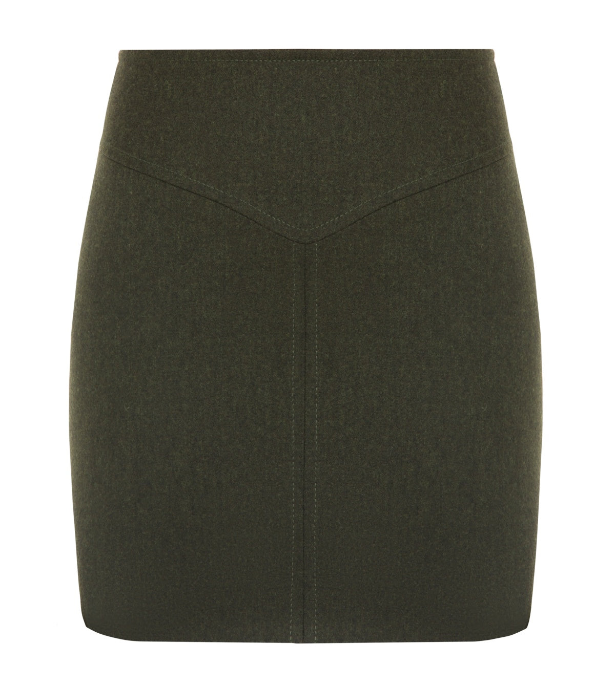 Khaki Panelled Skirt